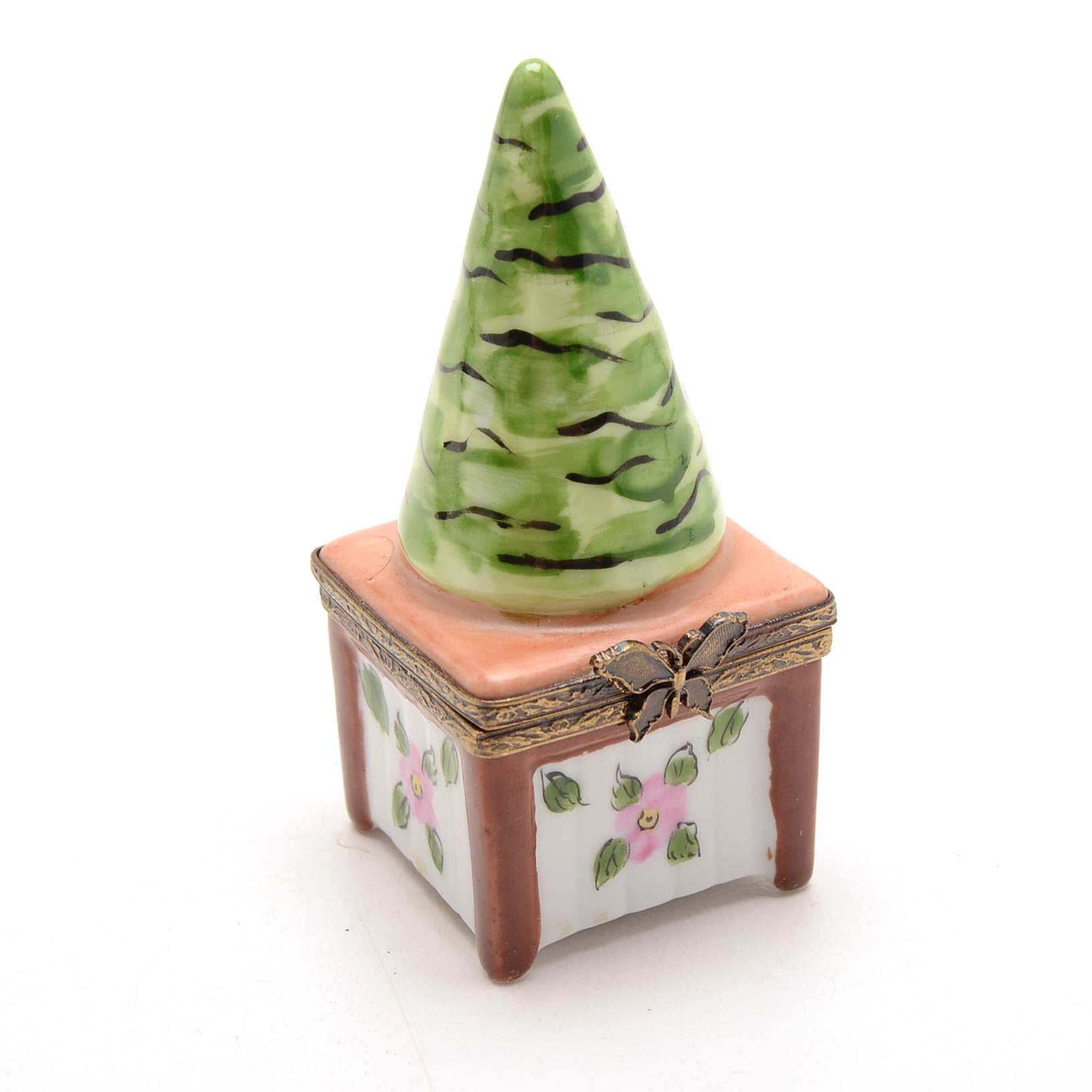 Limoges Porcelain Floral Trinket Boxes