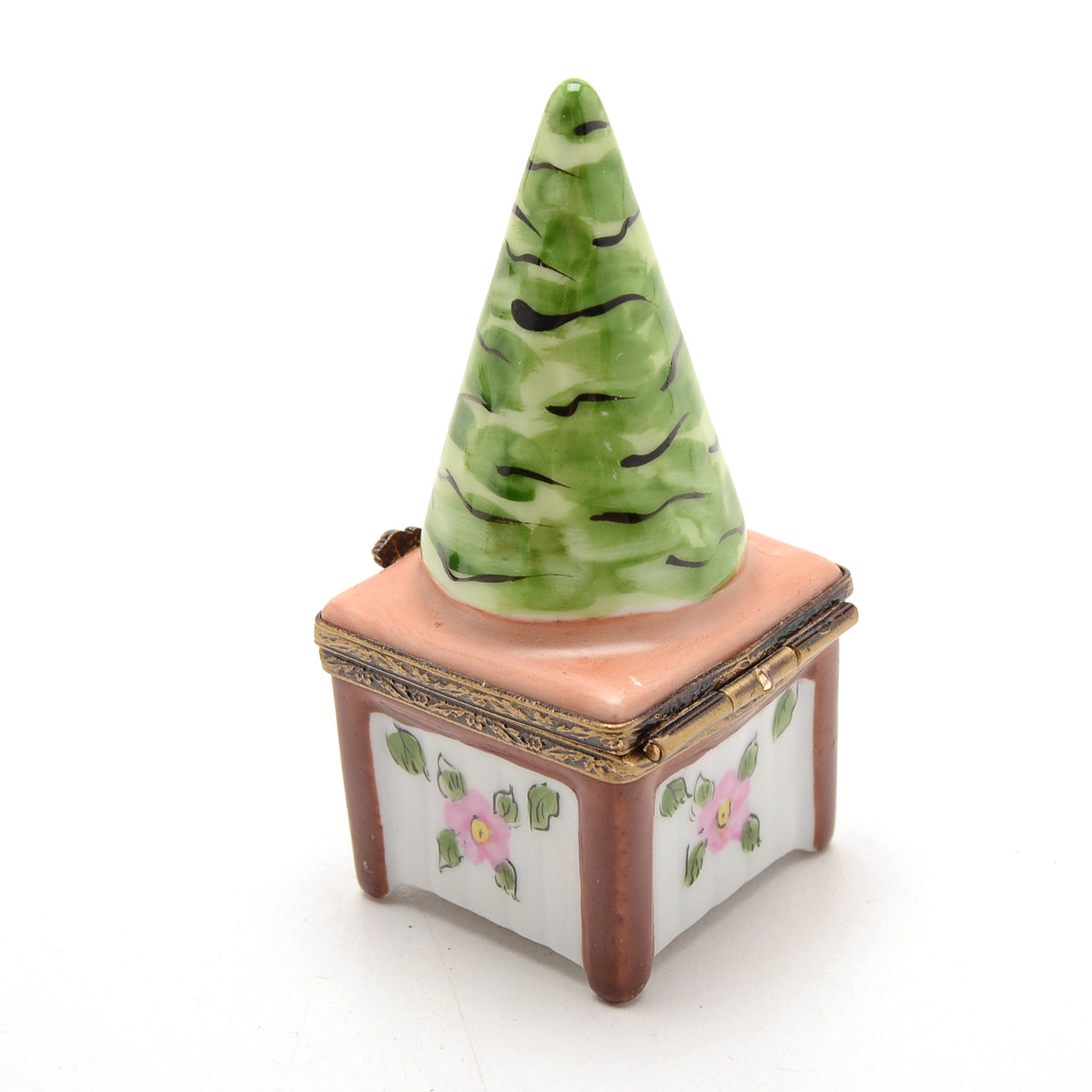 Limoges Porcelain Floral Trinket Boxes