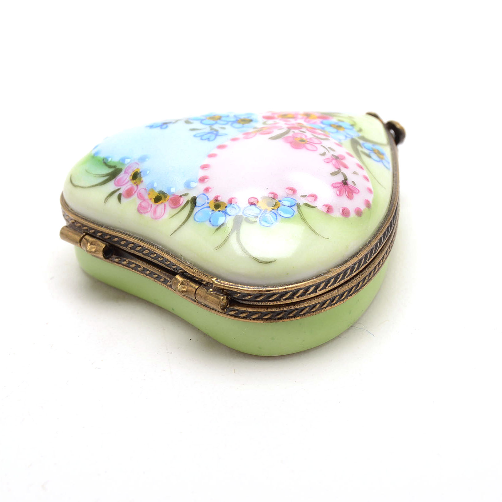 Limoges Porcelain Floral Trinket Boxes