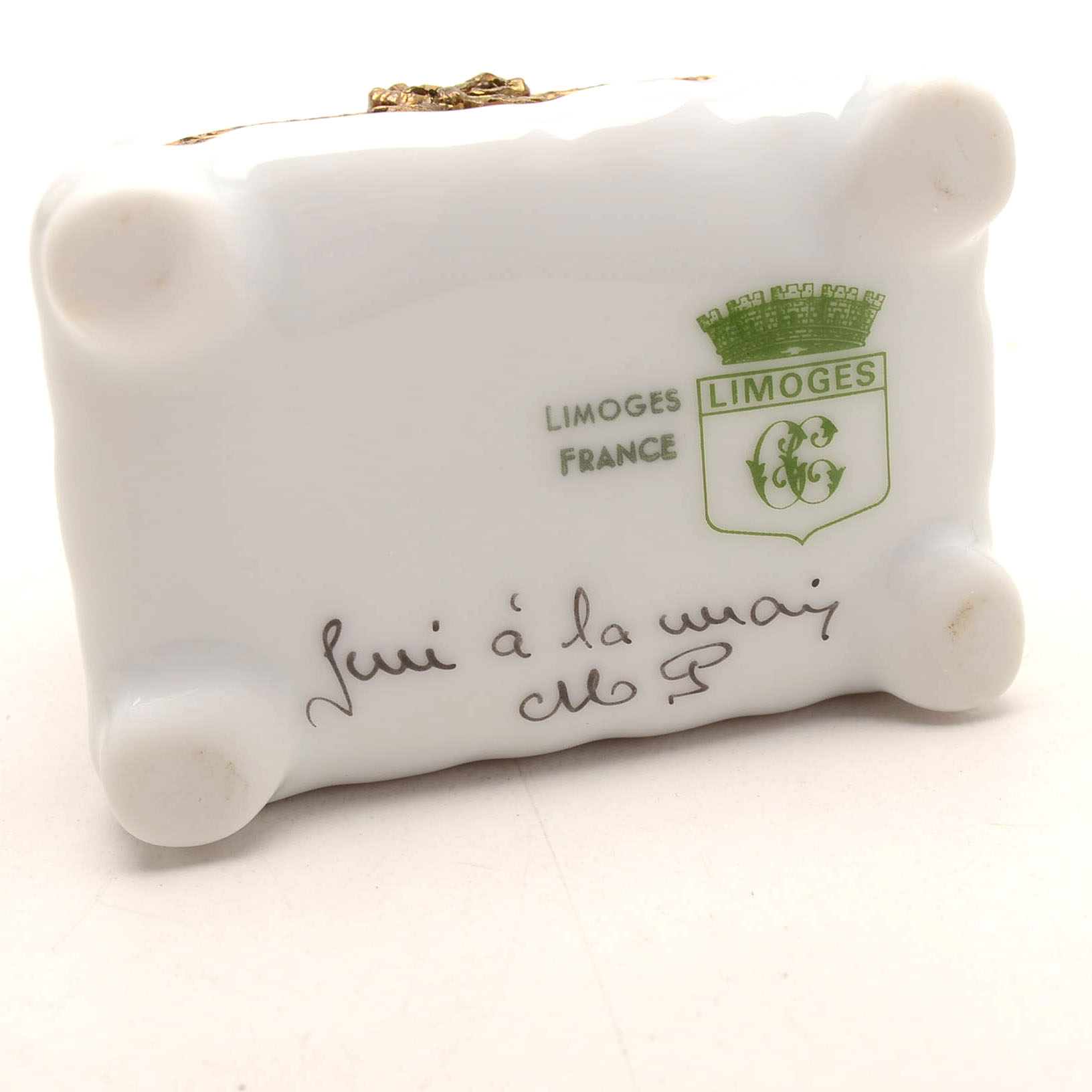 Limoges Porcelain Floral Trinket Boxes