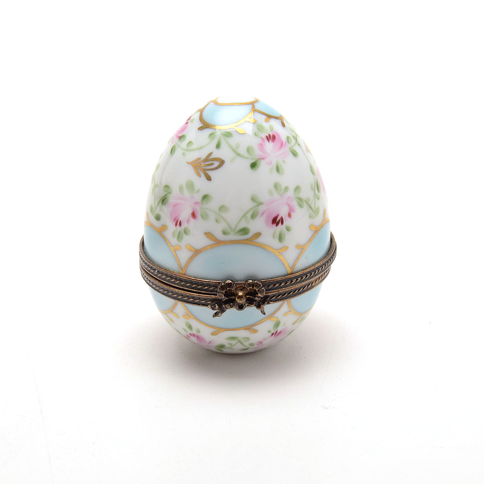 Limoges Porcelain Floral Trinket Boxes