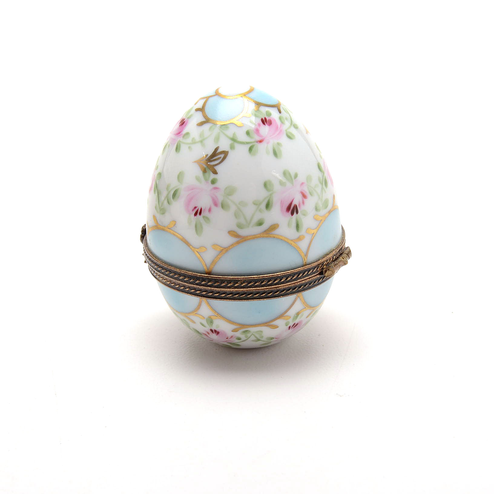 Limoges Porcelain Floral Trinket Boxes