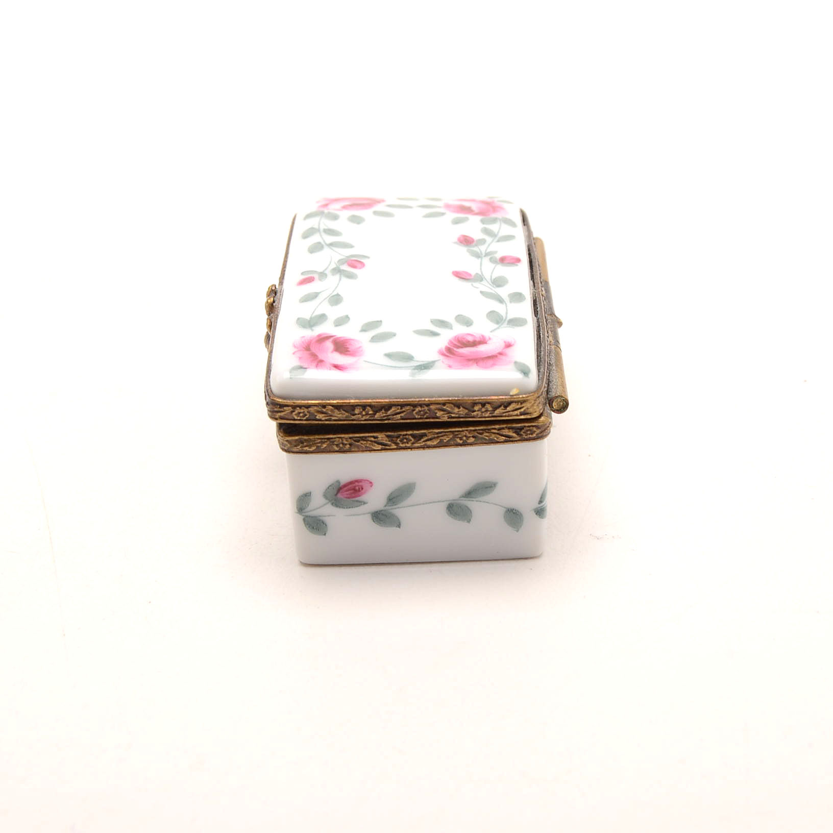 Limoges Porcelain Floral Trinket Boxes