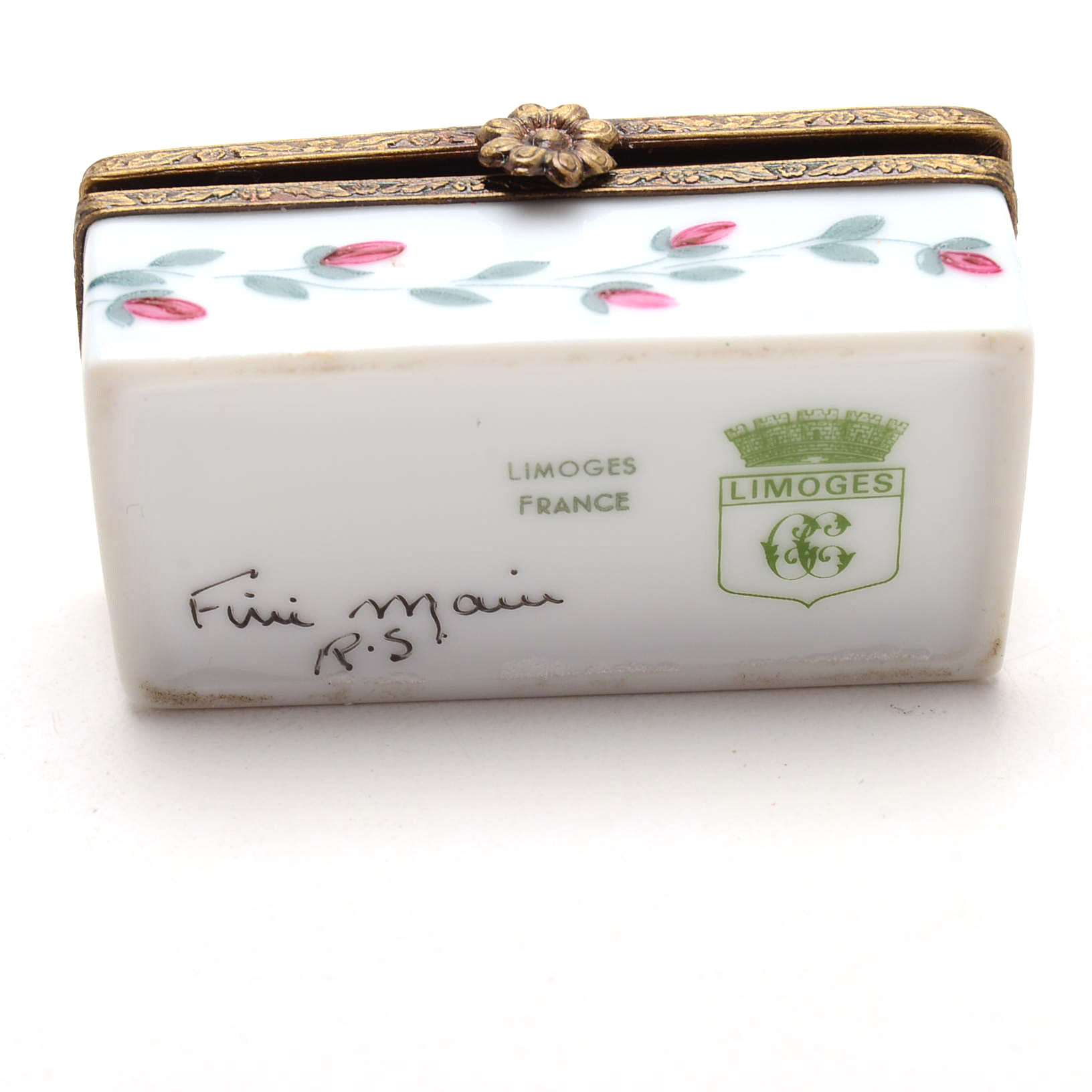 Limoges Porcelain Floral Trinket Boxes