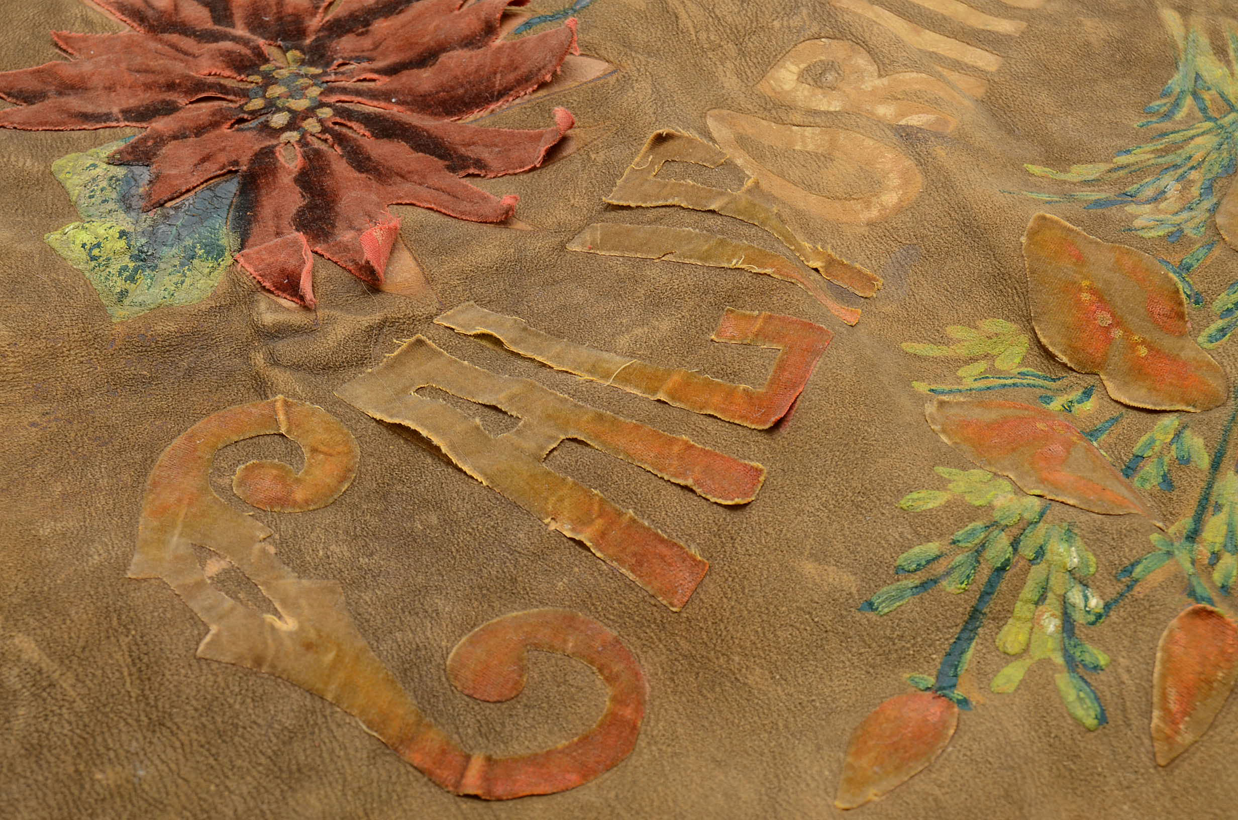 Vintage "California" Leather Artwork