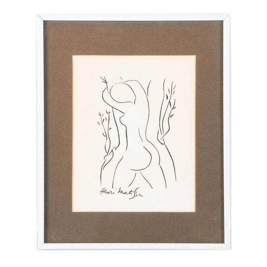 Serigraph After Henri Matisse's Drawing "Pasiphae Embracing an Olive Tree"