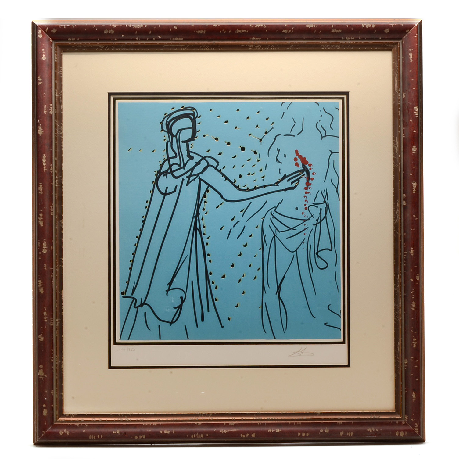 Salvador Dalí Original Lithograph "Thomas" from "The Twelve Apostles"