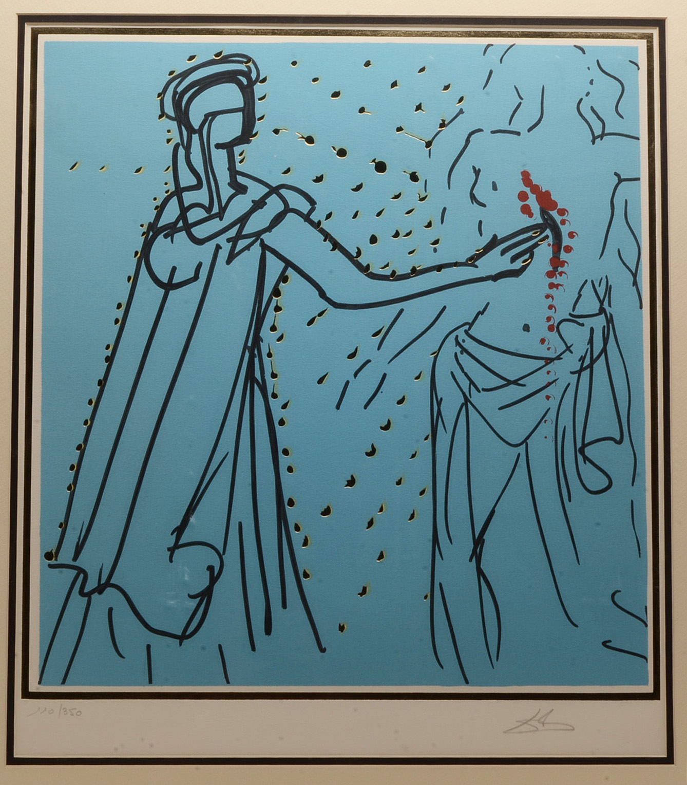 Salvador Dalí Original Lithograph "Thomas" from "The Twelve Apostles"