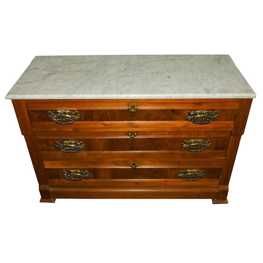 Late 19th Century Victorian Marble Top Dresser