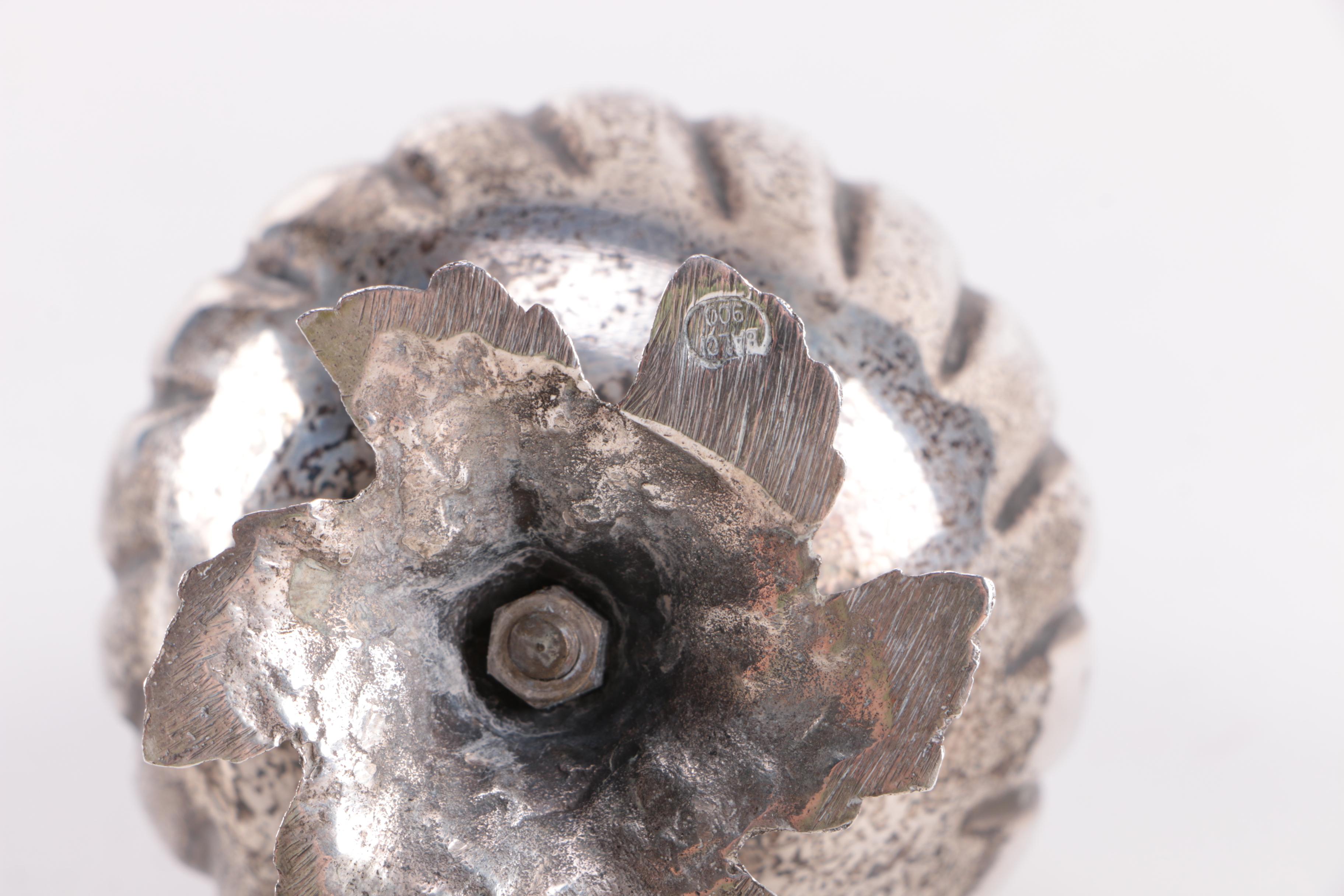 Turkish Balci Coin Silver Rose Water and Oil Dispensers