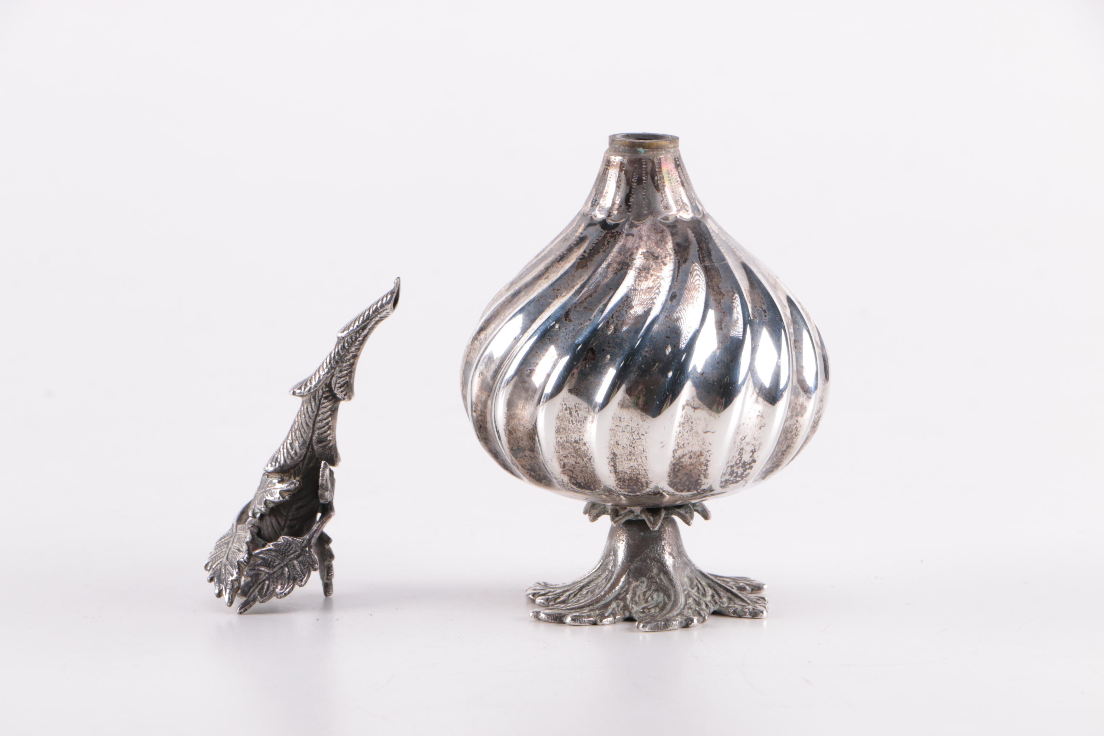 Turkish Balci Coin Silver Rose Water and Oil Dispensers