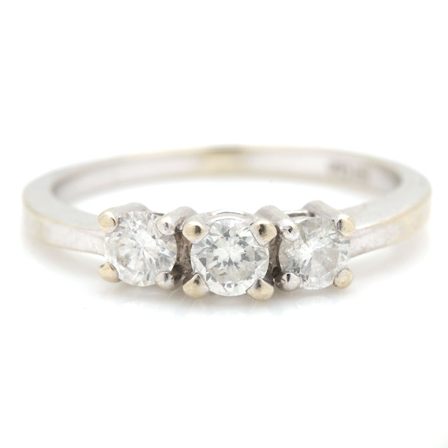 Todisco Jewelry 10K White Gold Diamond Ring