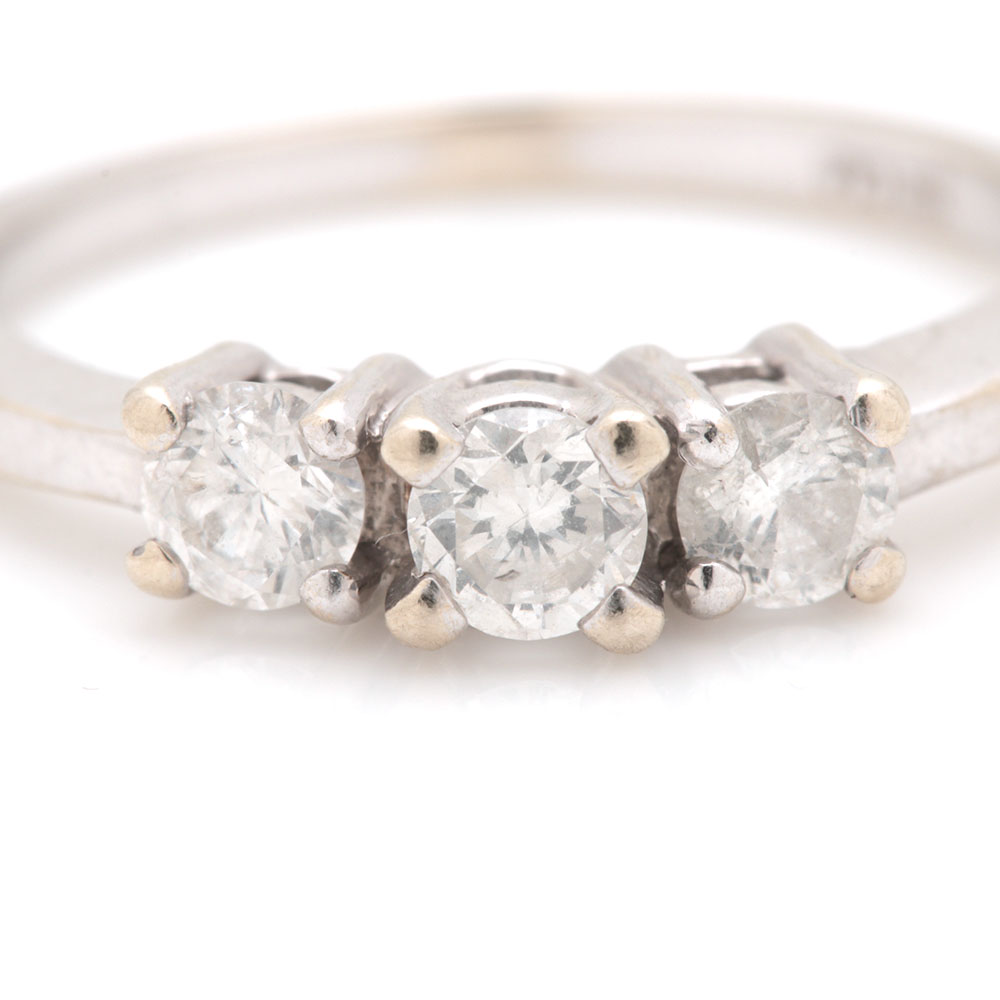 Todisco Jewelry 10K White Gold Diamond Ring