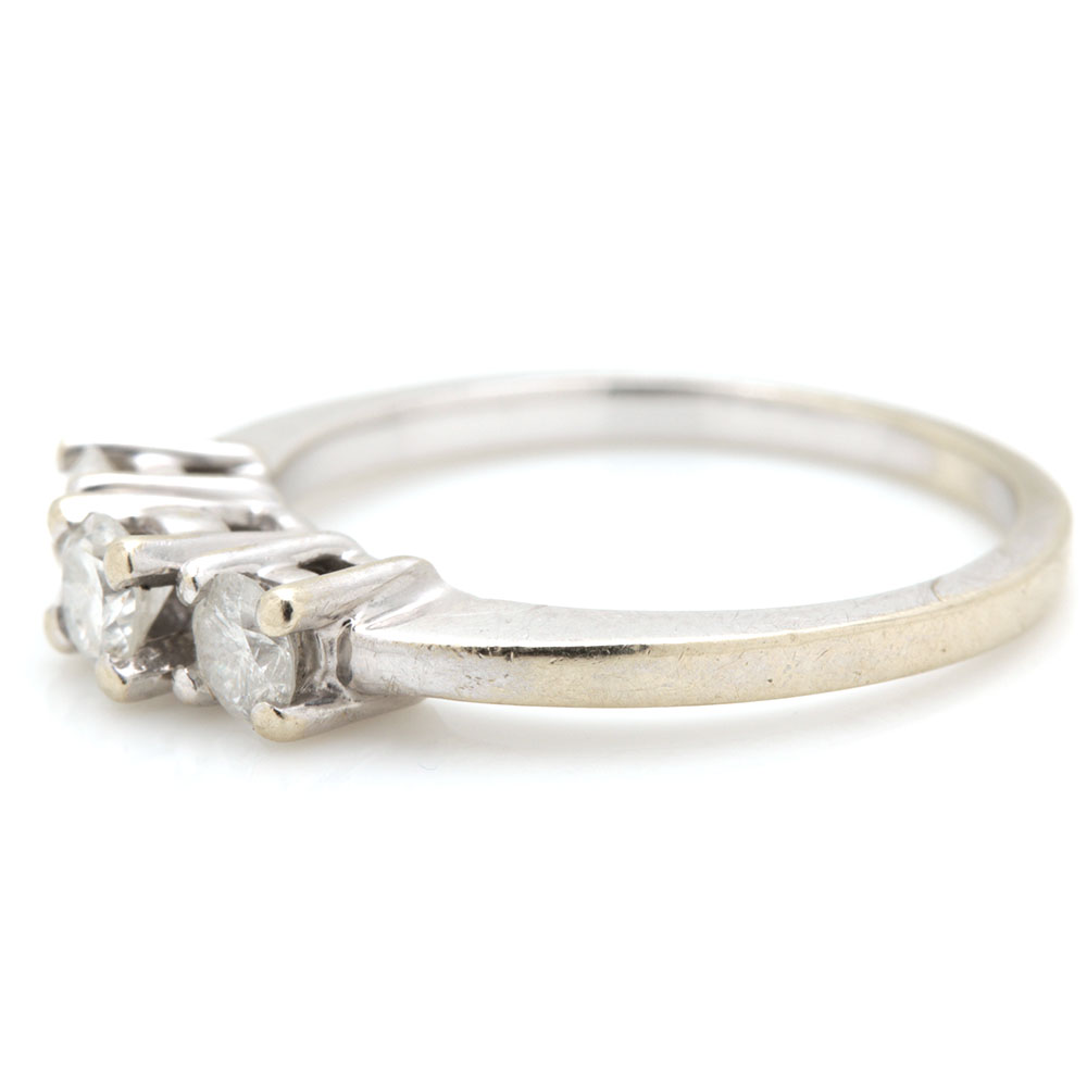 Todisco Jewelry 10K White Gold Diamond Ring