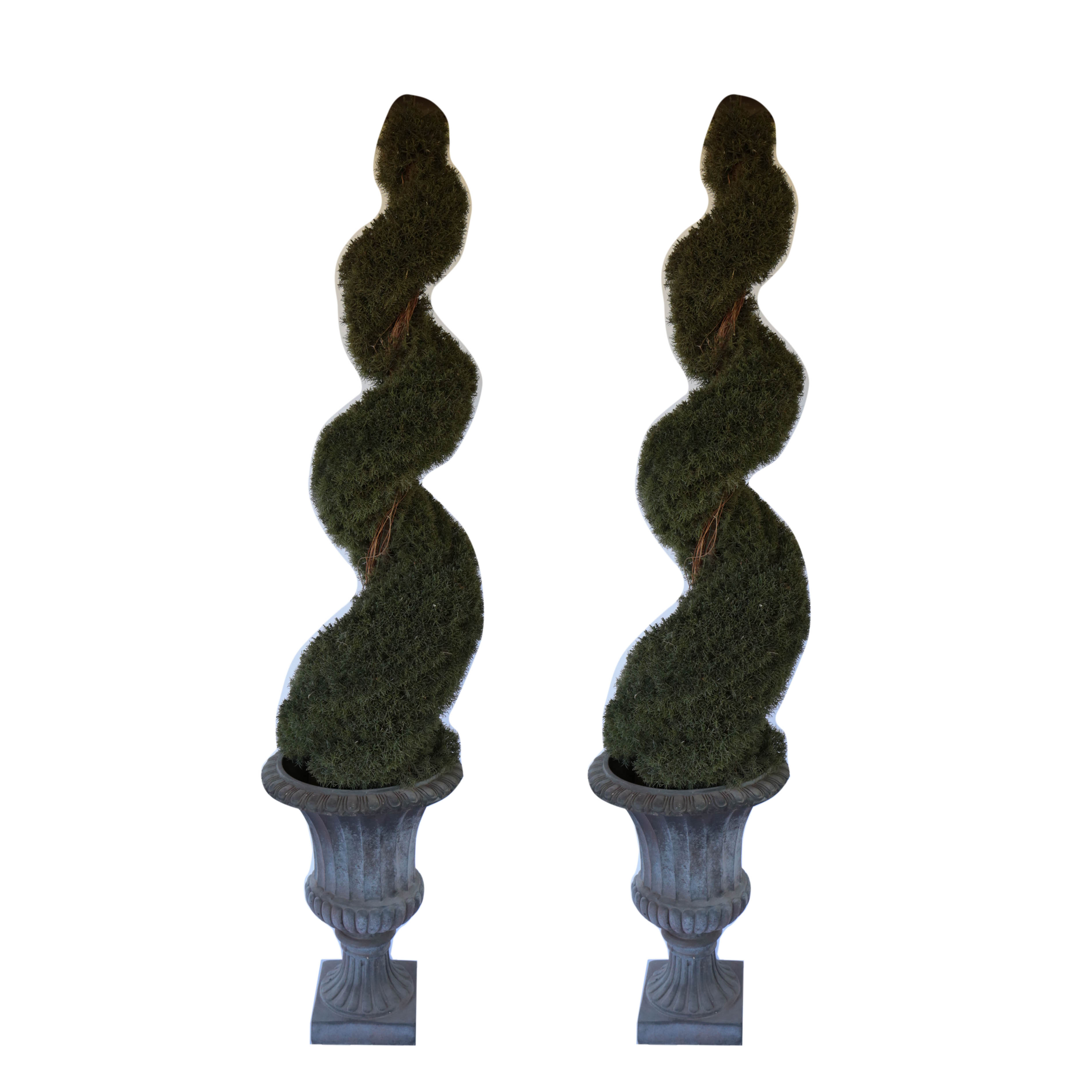 Pair of Faux Topiary Trees in Pots