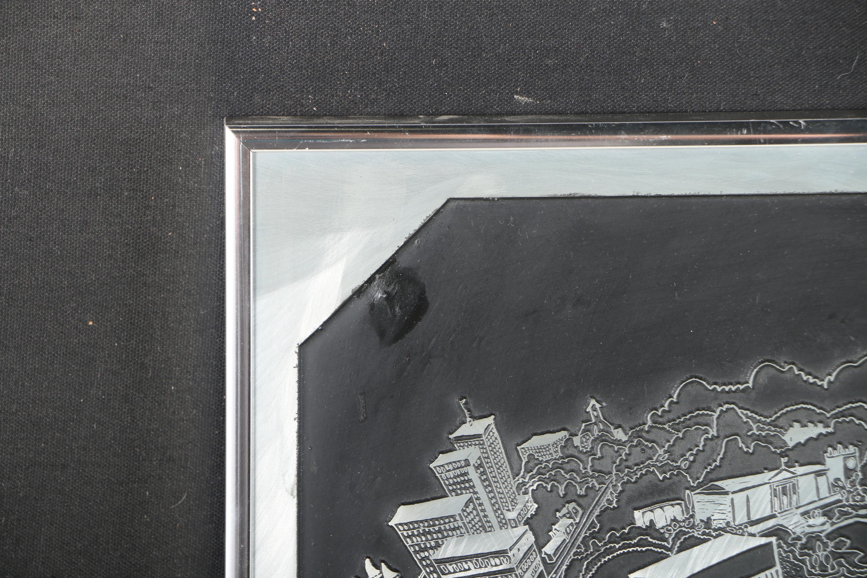 Roger Coast Etched Zinc Engraving "Cleveland '78"