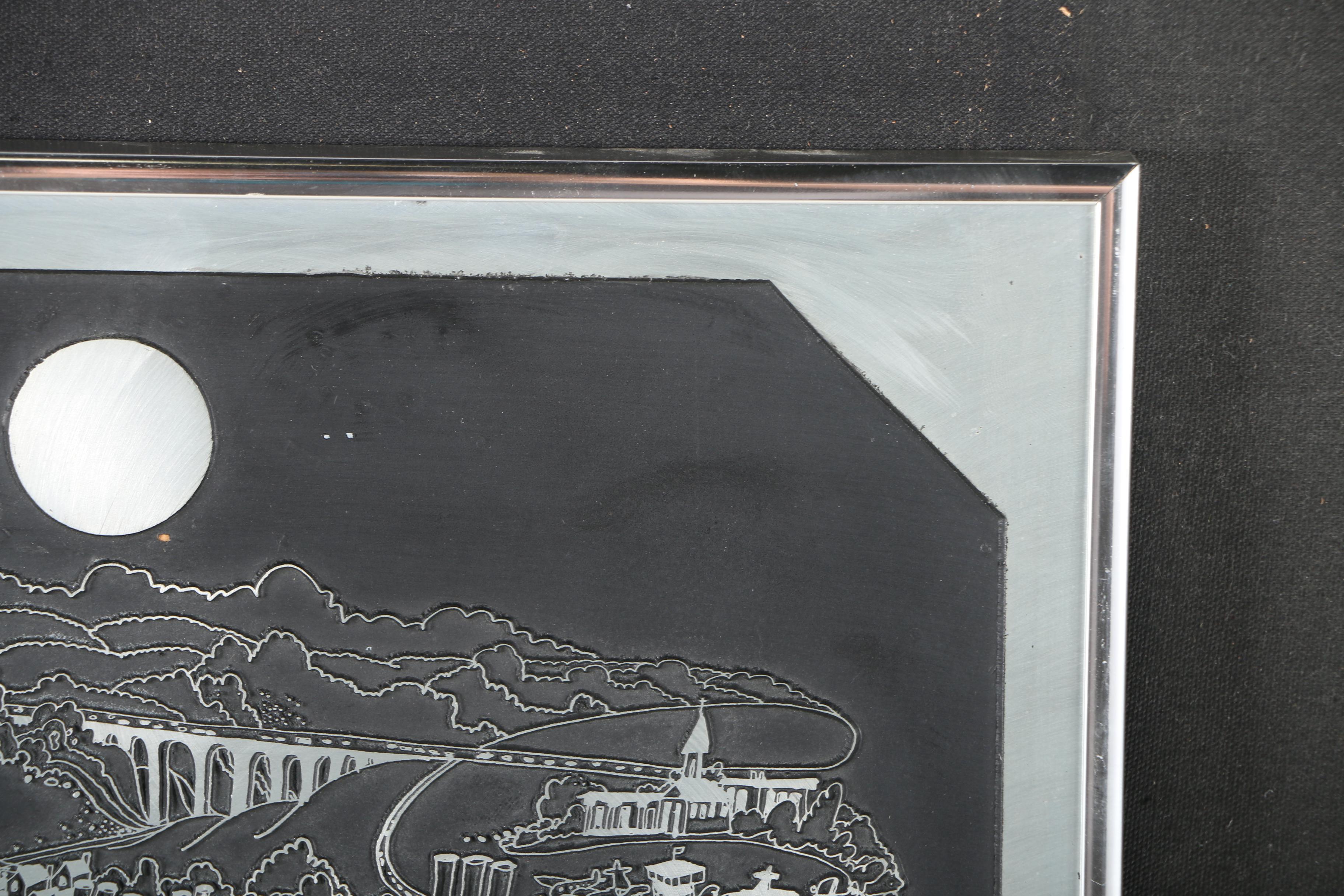 Roger Coast Etched Zinc Engraving "Cleveland '78"