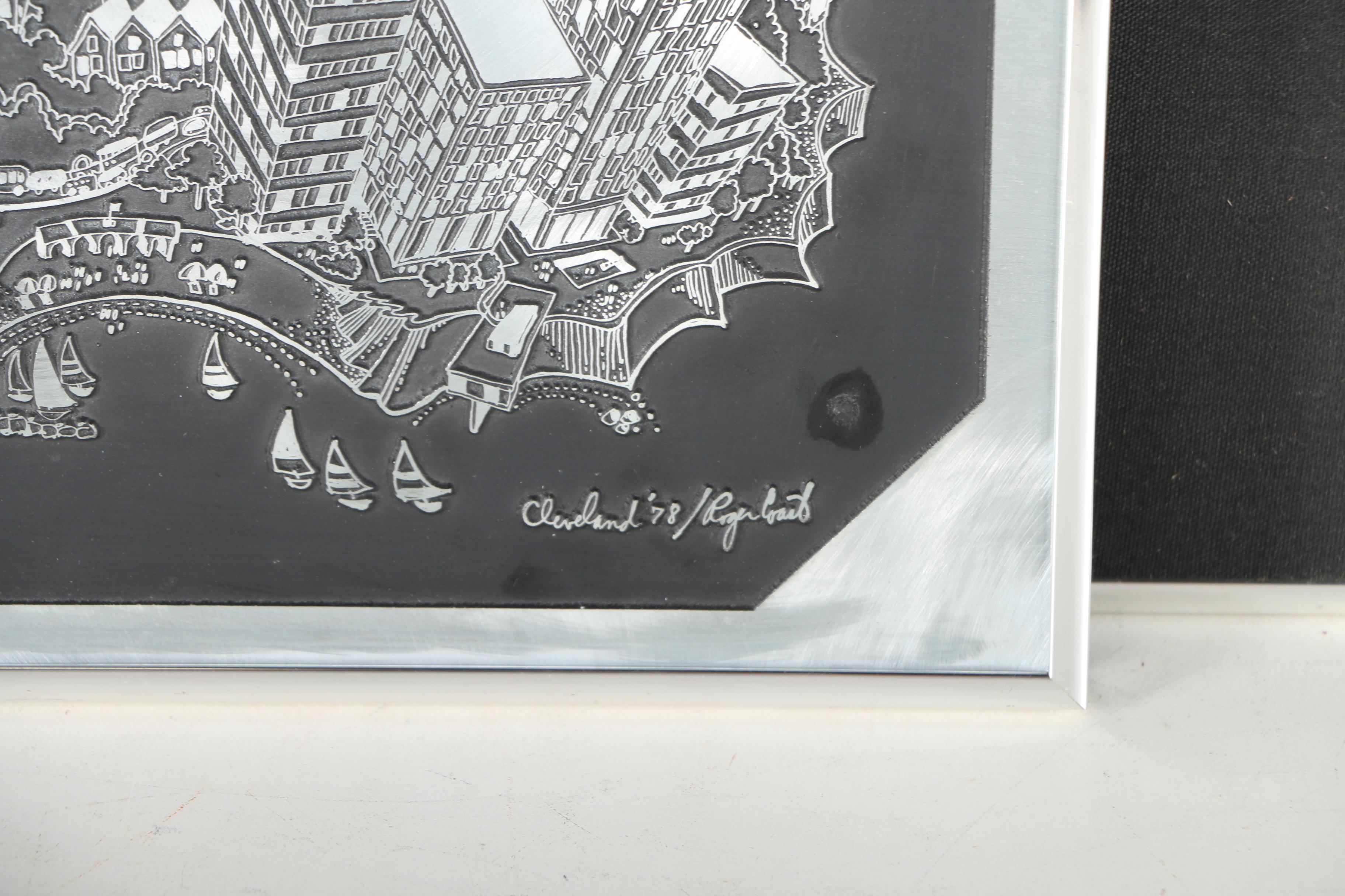 Roger Coast Etched Zinc Engraving "Cleveland '78"