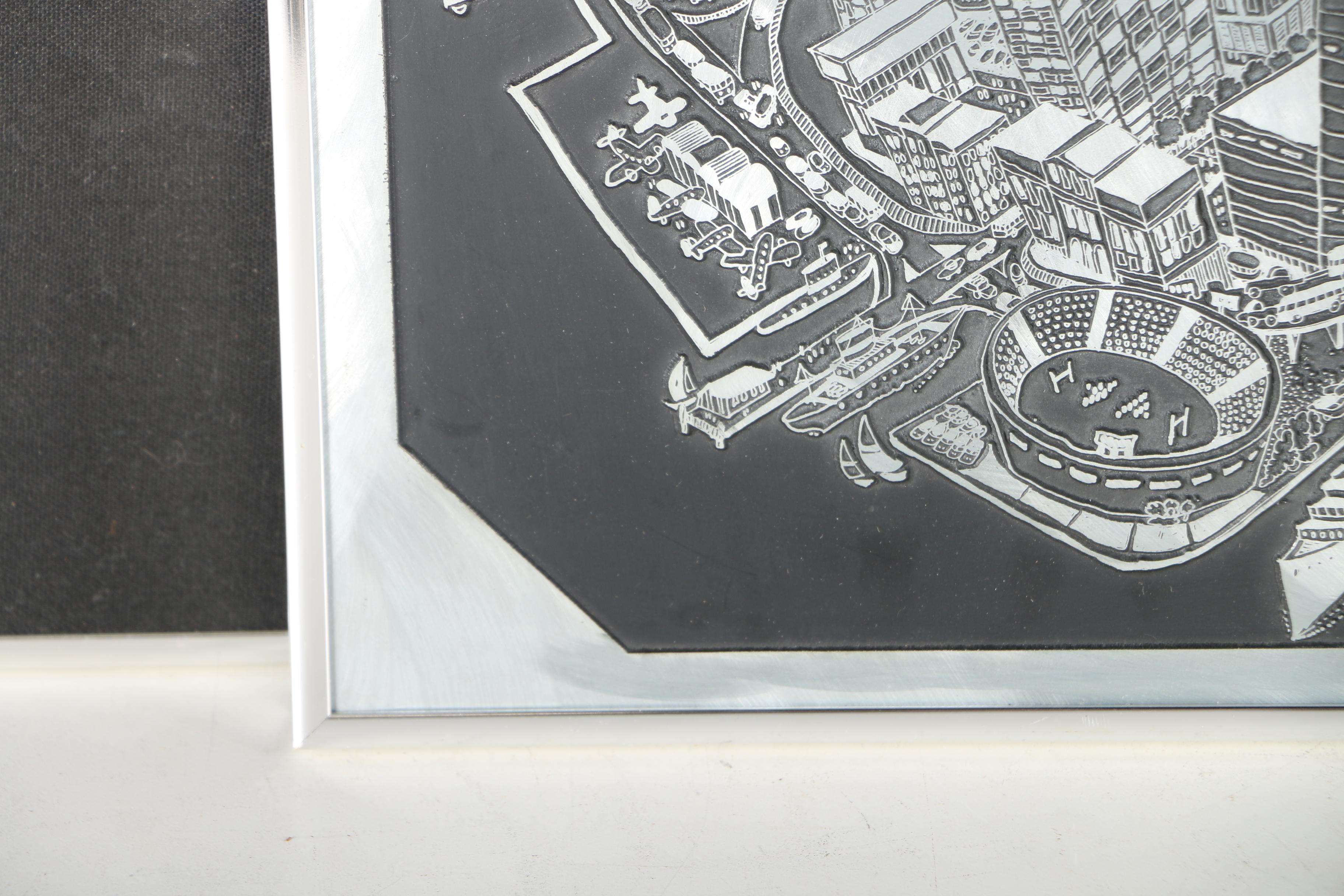Roger Coast Etched Zinc Engraving "Cleveland '78"