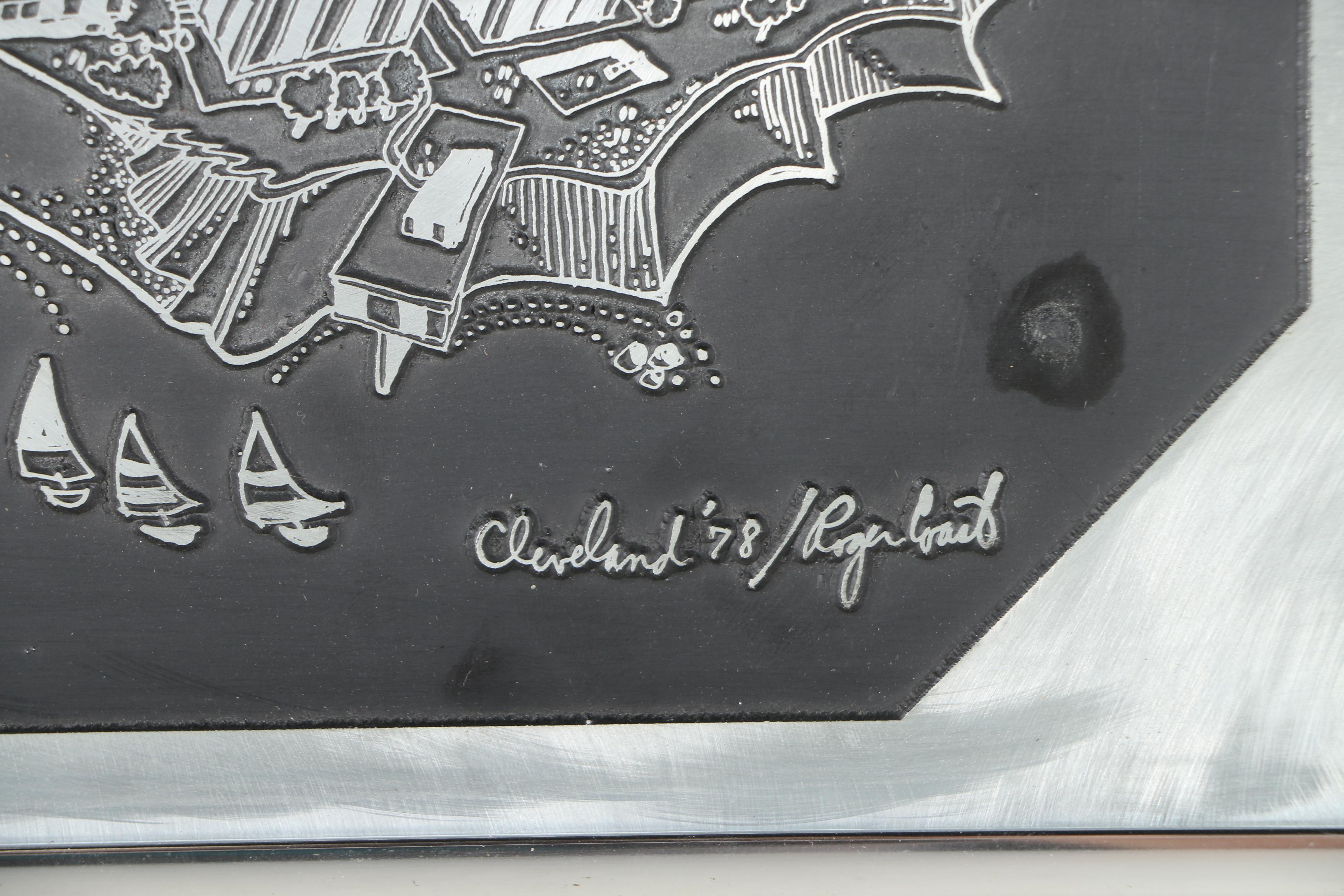 Roger Coast Etched Zinc Engraving "Cleveland '78"