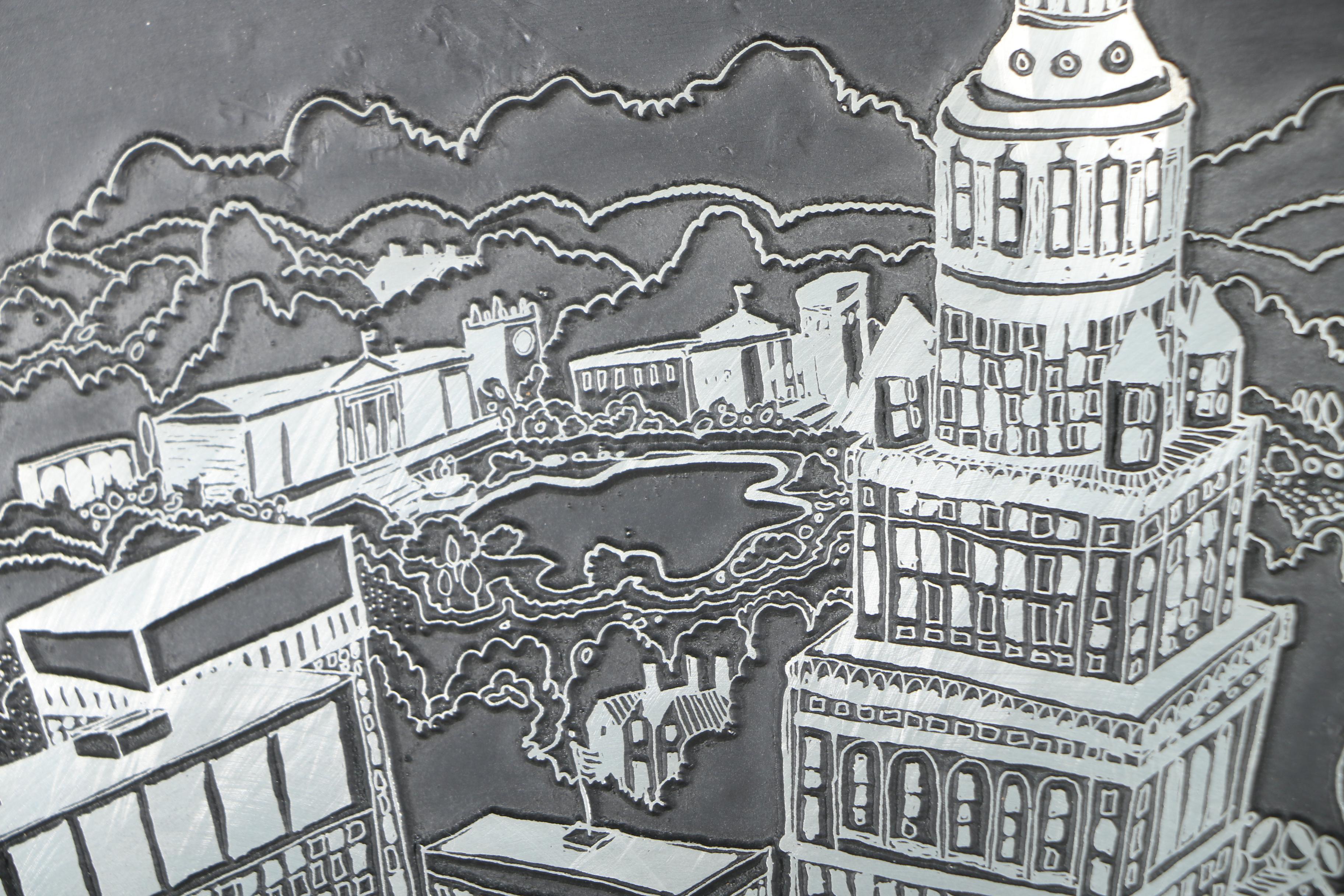 Roger Coast Etched Zinc Engraving "Cleveland '78"