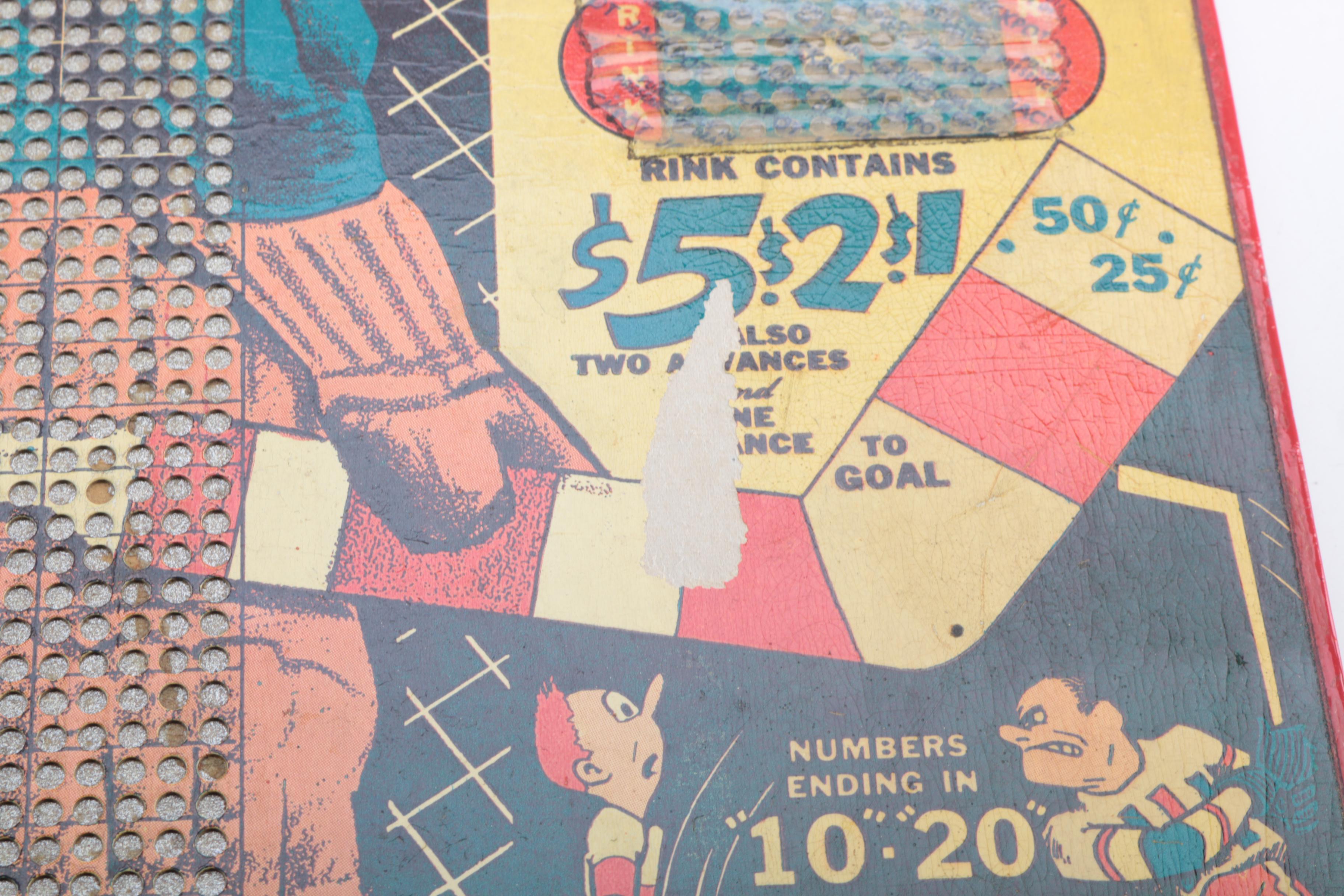 "Goalie Punch" Hockey Themed Punch Board Game