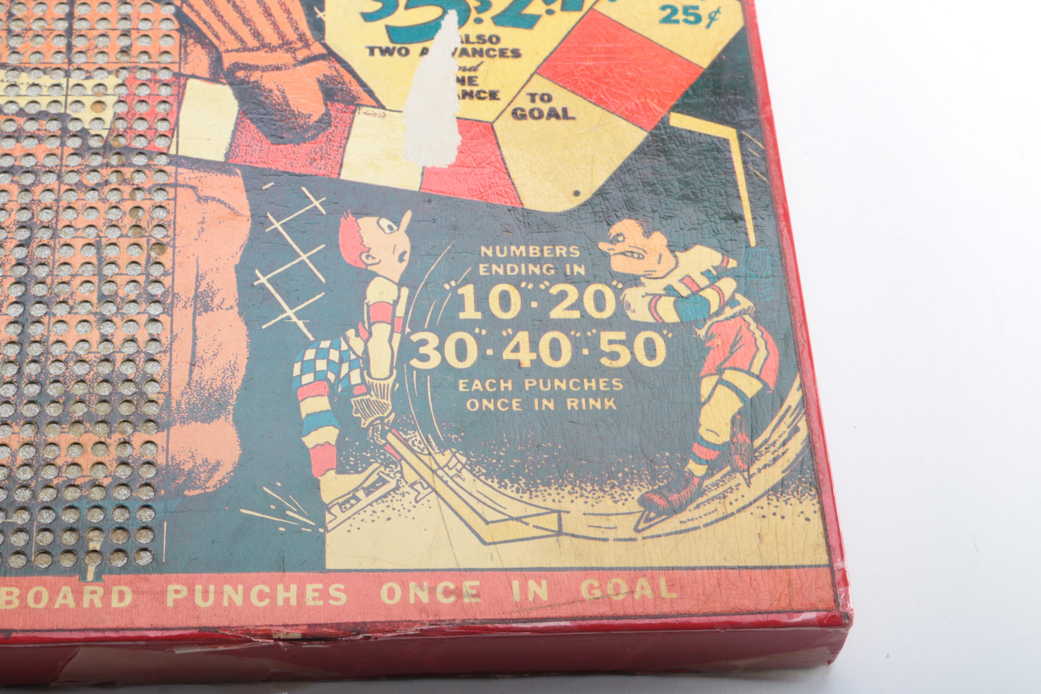 "Goalie Punch" Hockey Themed Punch Board Game