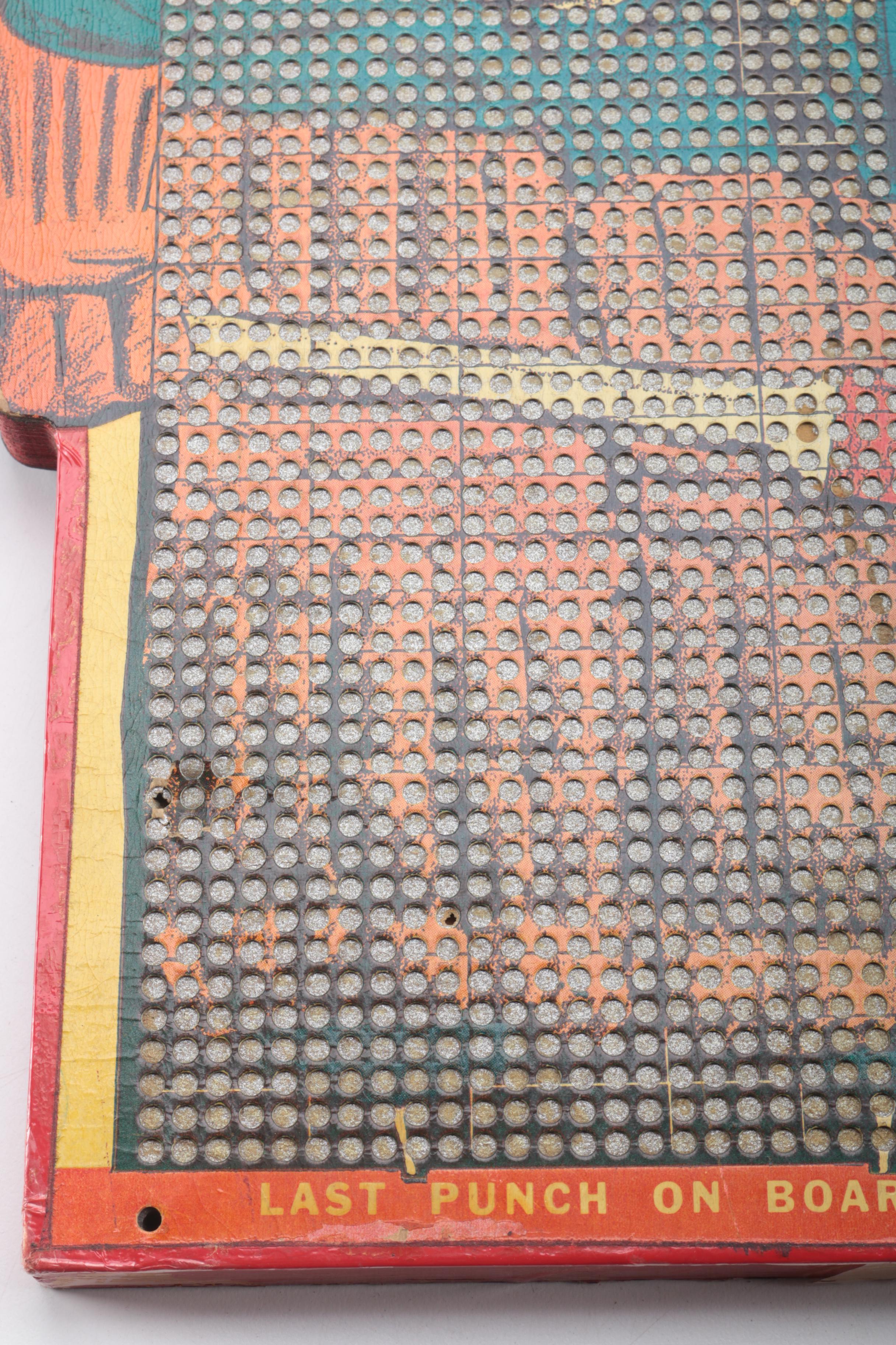 "Goalie Punch" Hockey Themed Punch Board Game