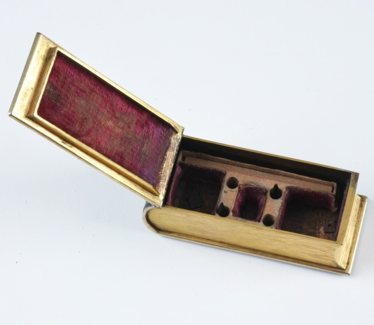 18th c. French Shagreen Traveling Writing Necessaire in Book Form