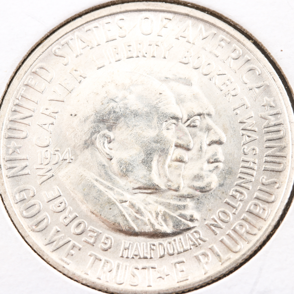 1954-S Silver Commemorative Booker T. Washington and George Washing Carver Half Dollar
