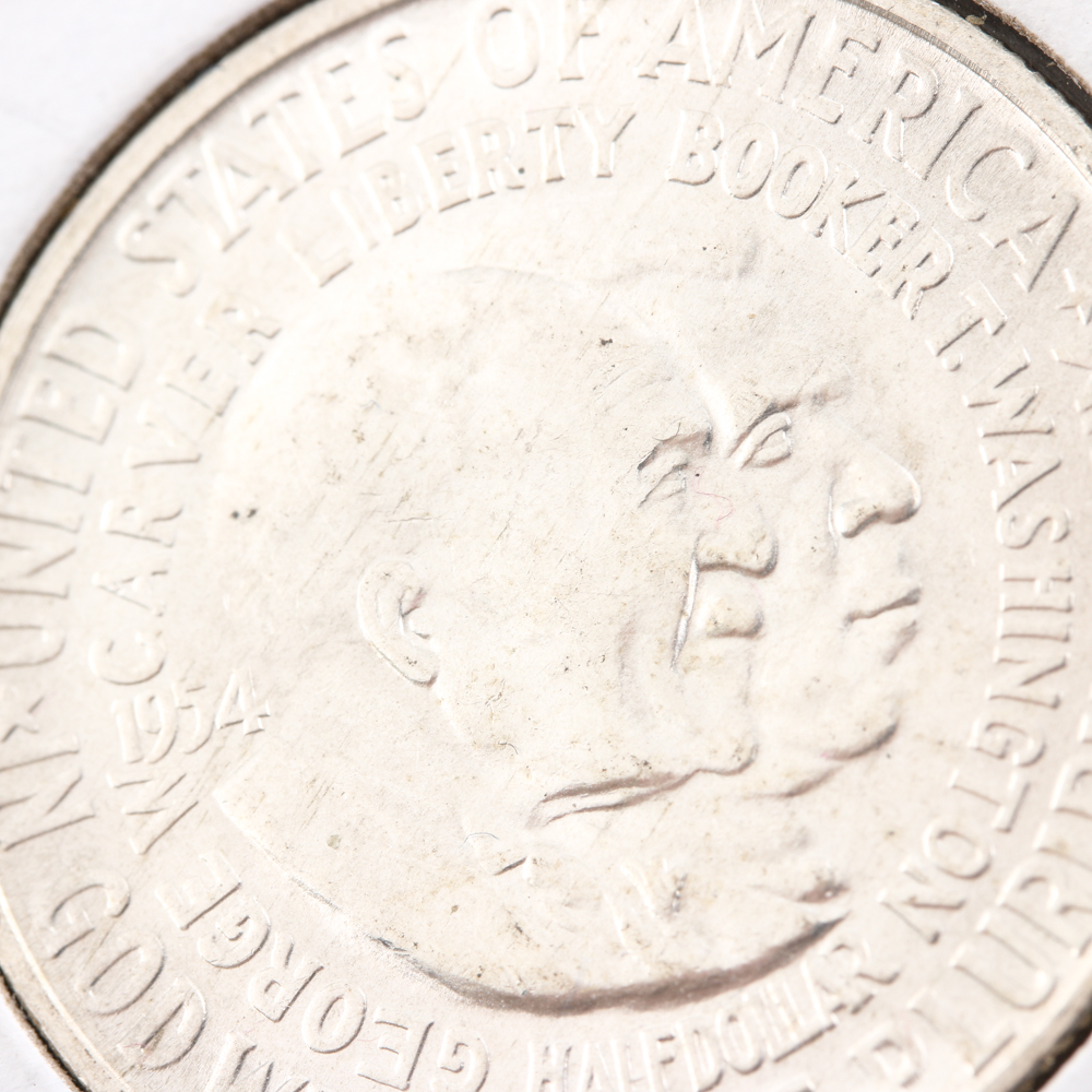 1954-S Silver Commemorative Booker T. Washington and George Washing Carver Half Dollar