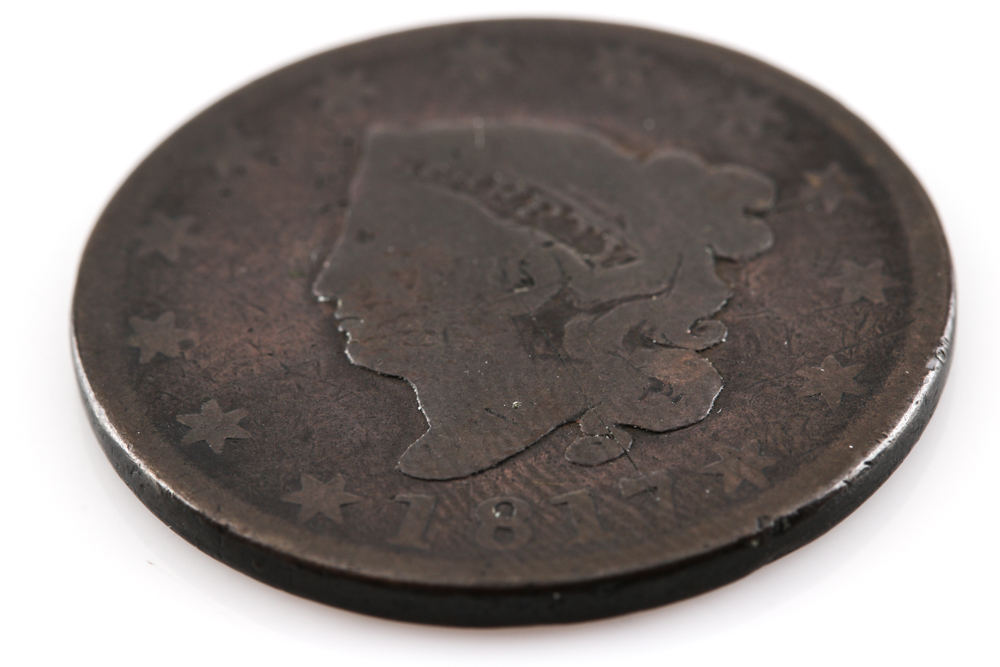 1817 Coronet Hair Cent