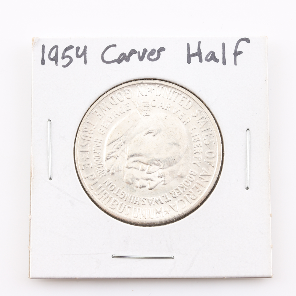 1954-S Silver Commemorative Booker T. Washington and George Washing Carver Half Dollar