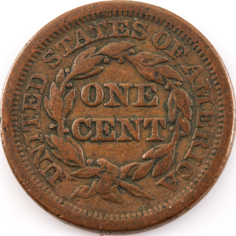 1851 Braided Hair Cent