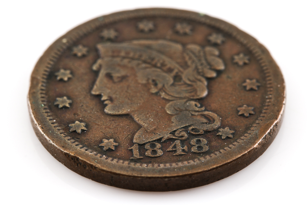 1848 Braided Hair Cent