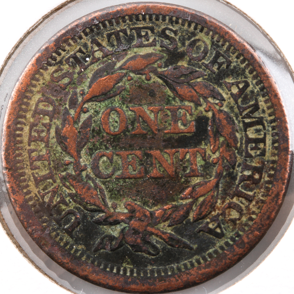 1854 Braided Hair Cent
