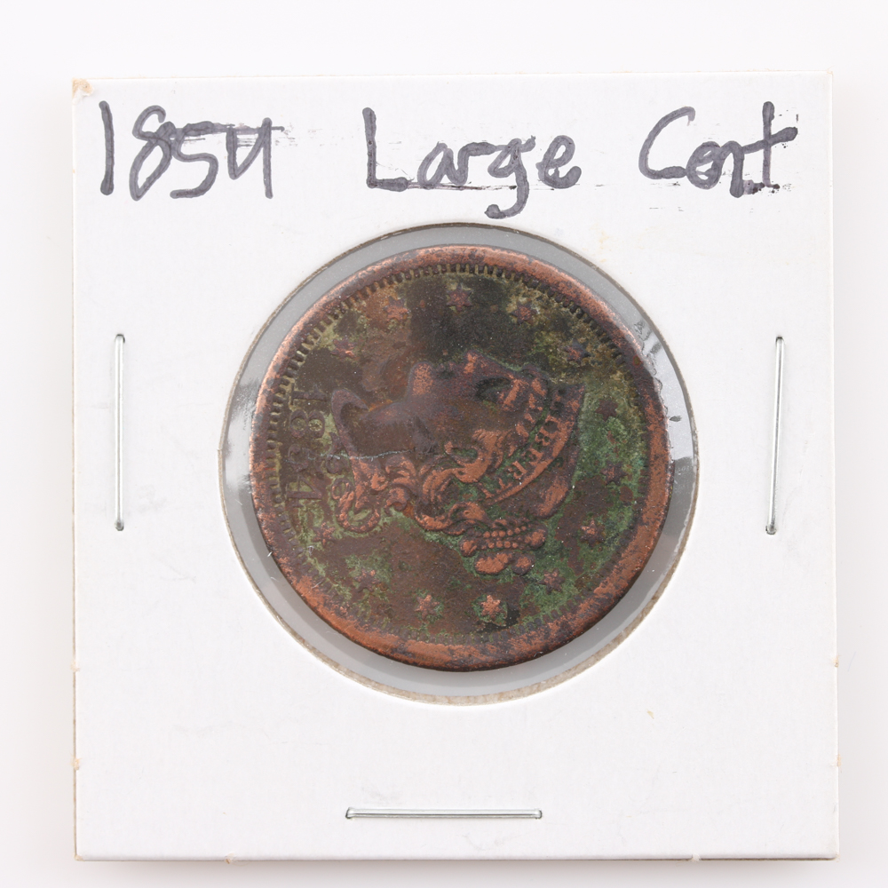 1854 Braided Hair Cent