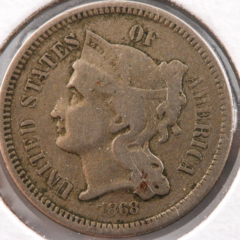 1868 Three Cent Nickel