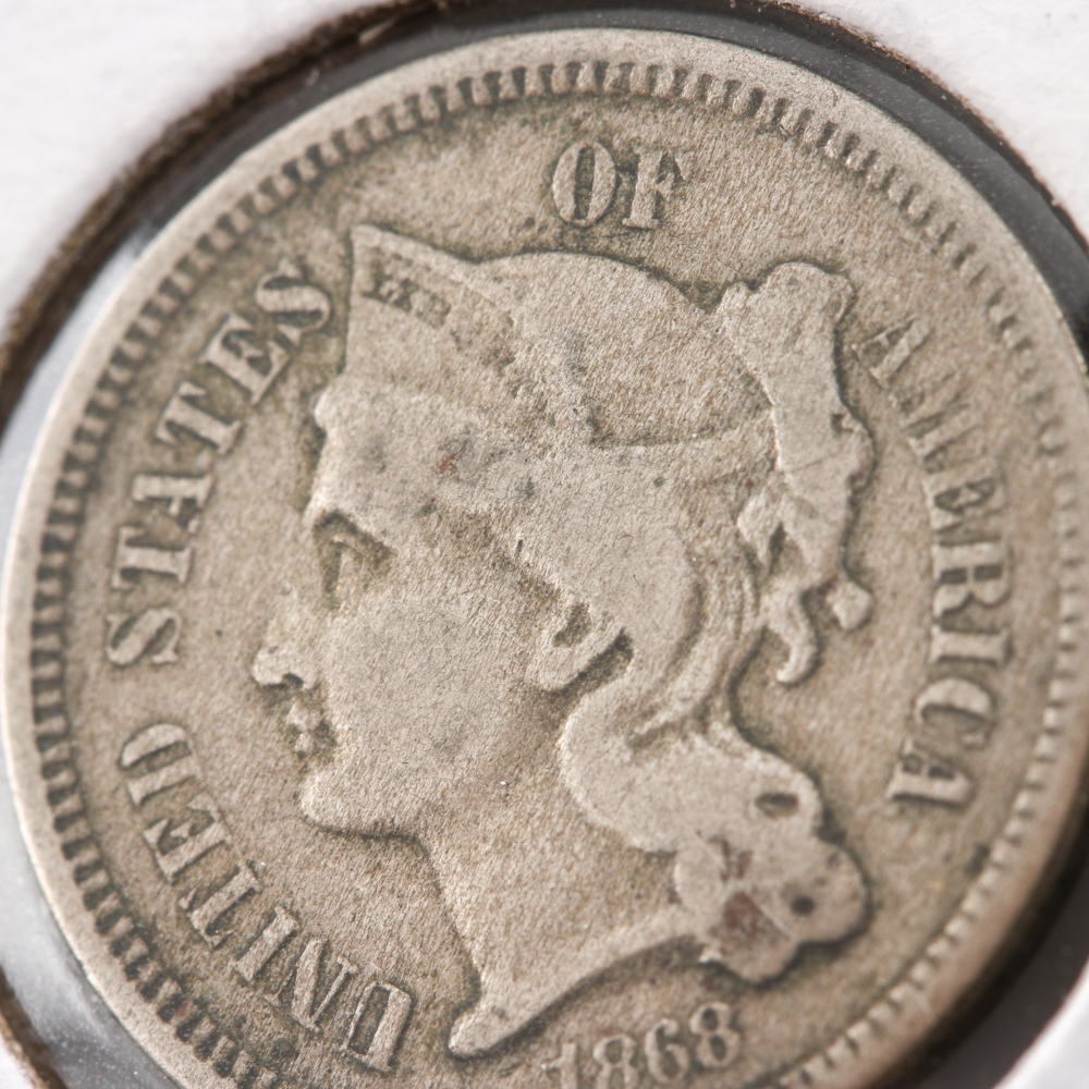 1868 Three Cent Nickel