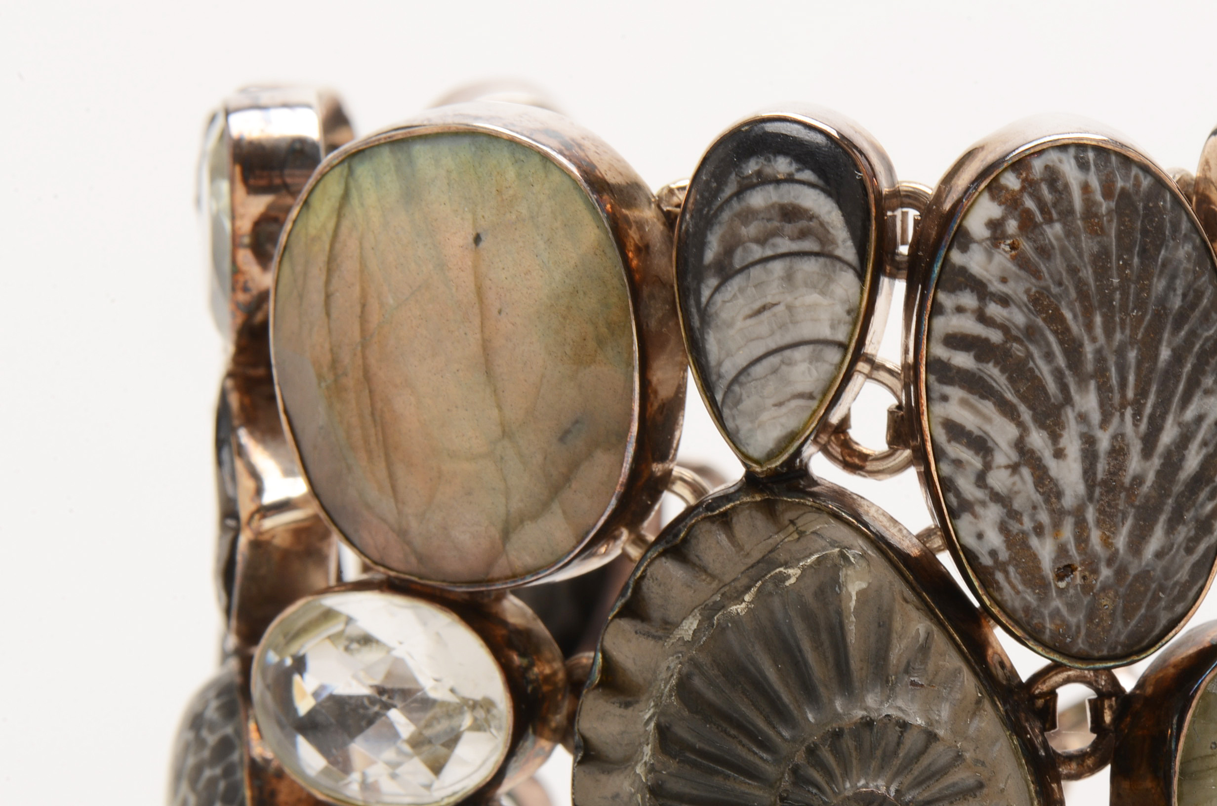 Sterling Multi-Stone Statement Bracelet