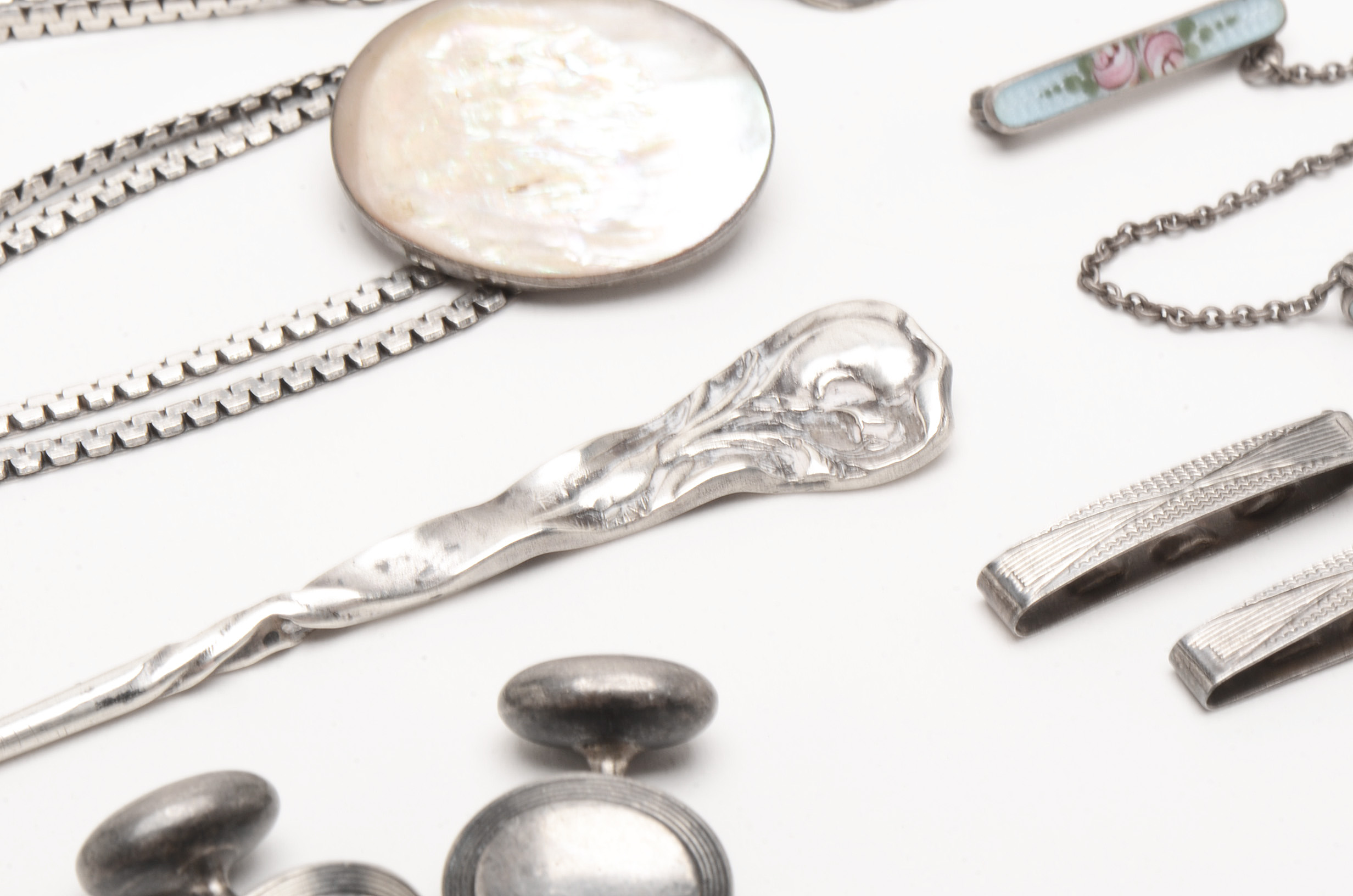 Whiting Buttonhook and Other Antique and Vintage Sterling Jewelry