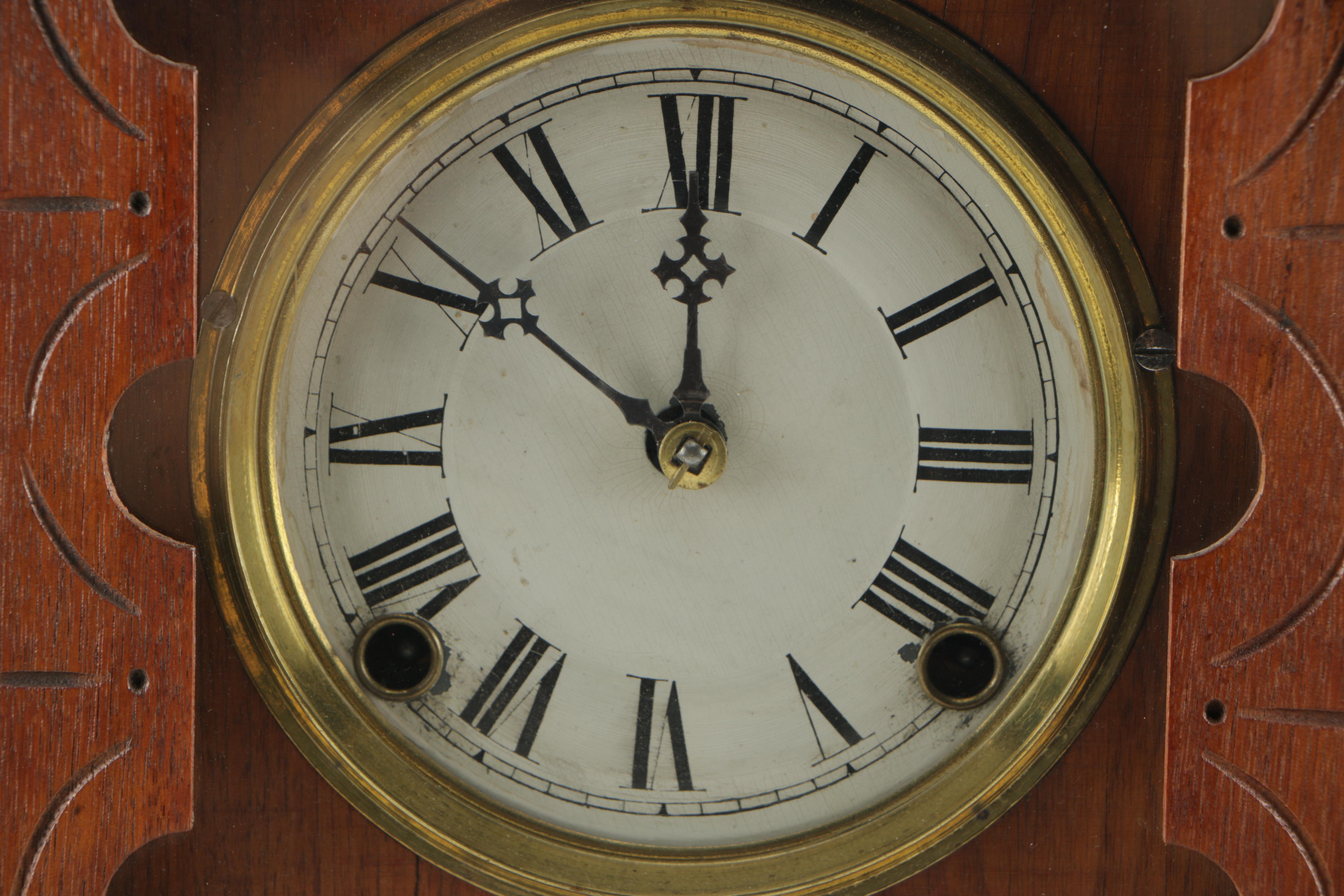 Antique Wooden Mantel Clock