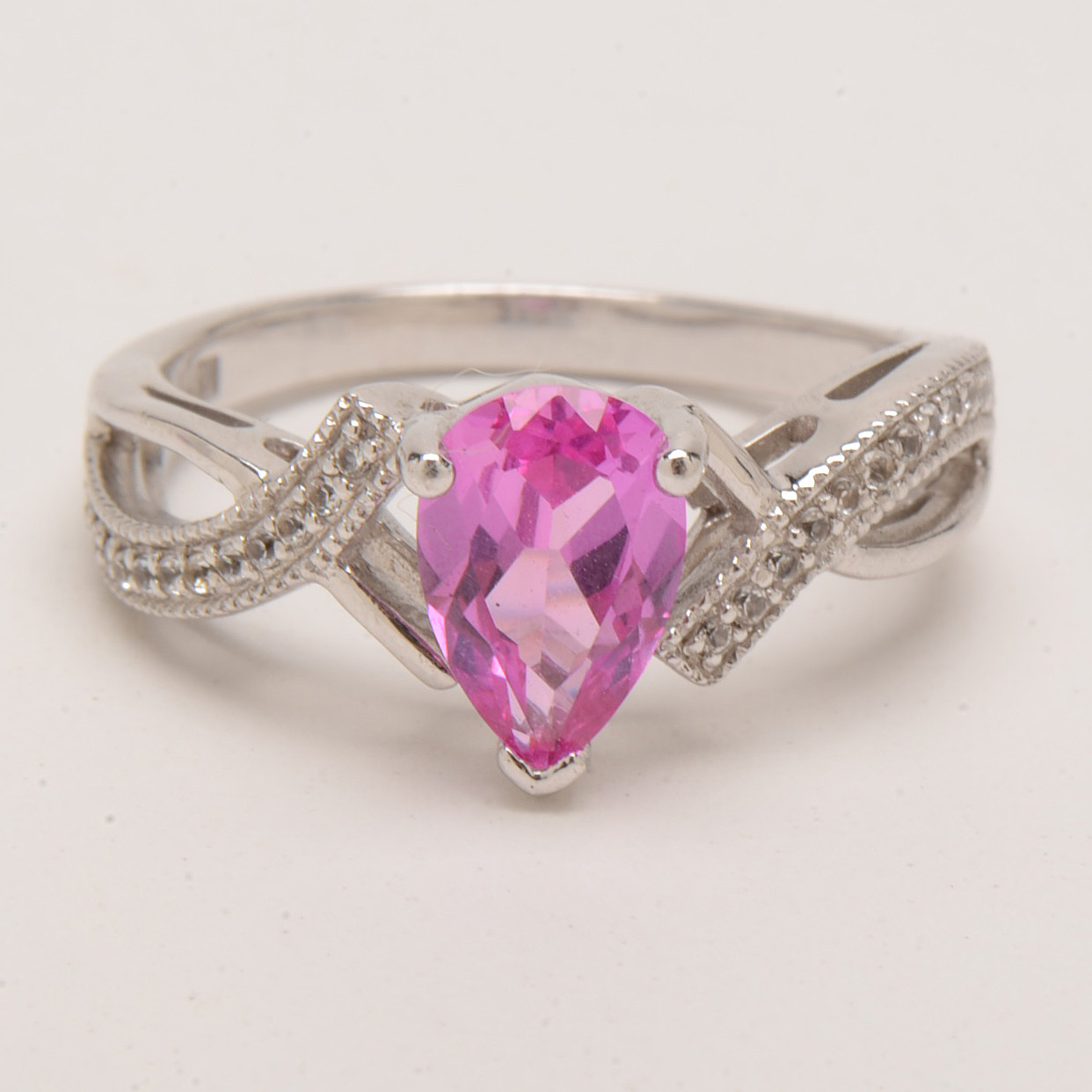 Five Contemporary Sterling Synthetic Sapphire Rings