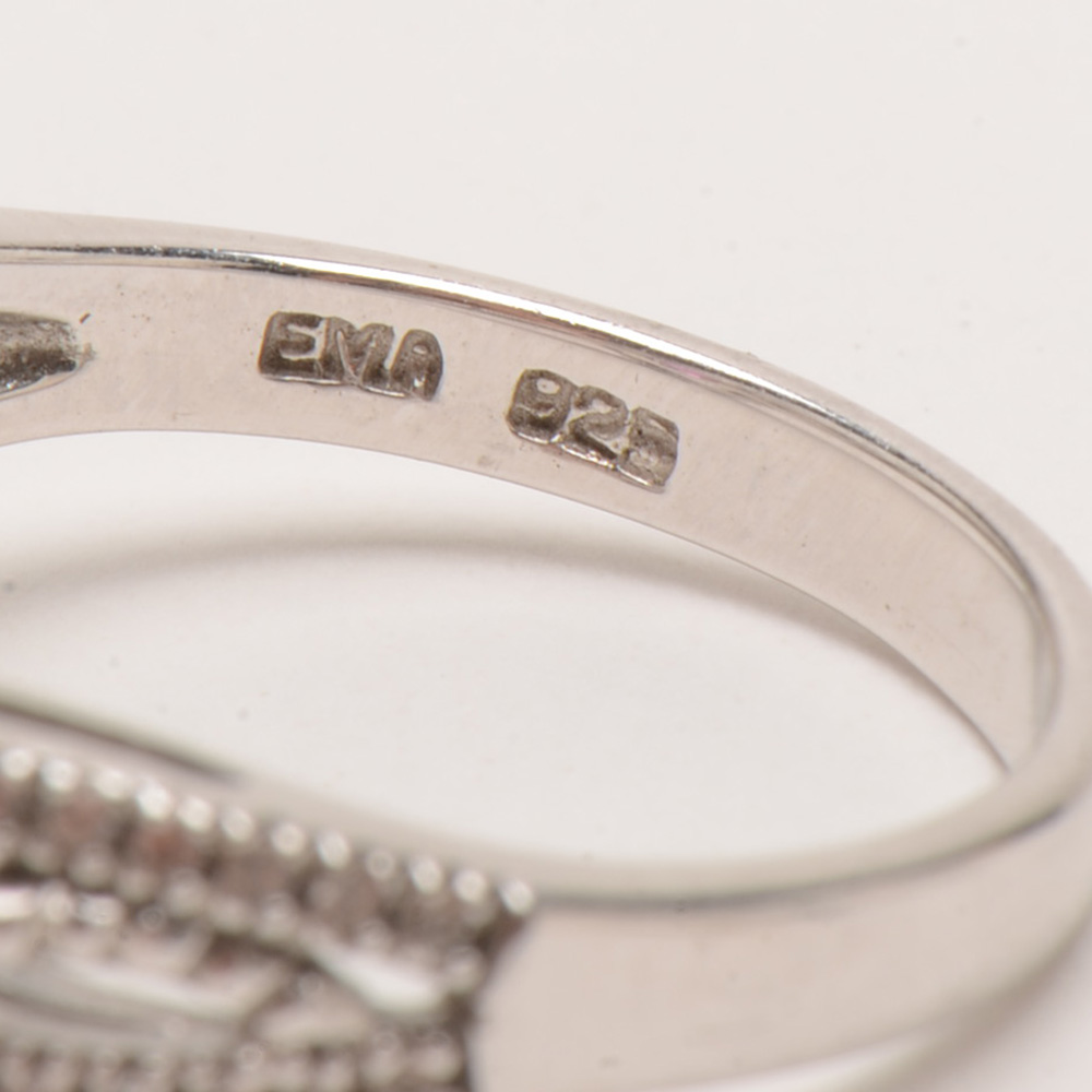 Five Contemporary Sterling Synthetic Sapphire Rings