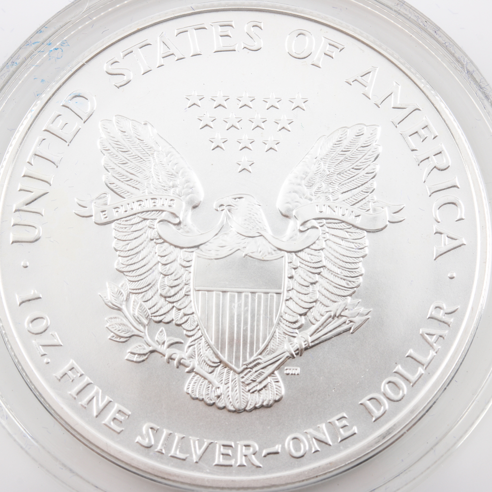 1999 Colored Uncirculated Silver Eagle Dollar
