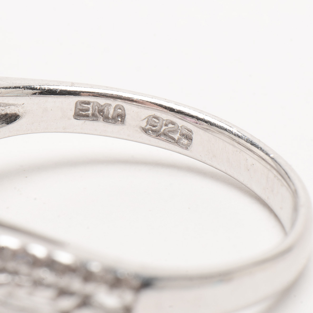 Five Contemporary Sterling Synthetic Sapphire Rings