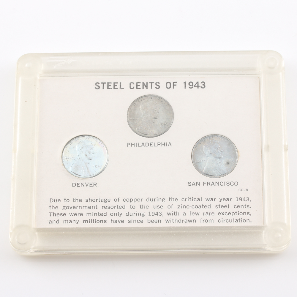 Set of 1943 Lincoln Steel Cents