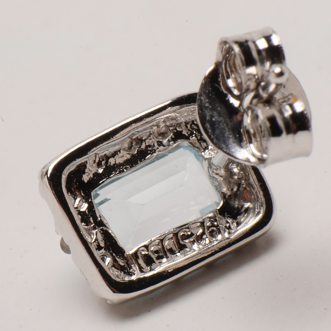 Sterling Blue Topaz and Diamond Necklace and Earring Sets