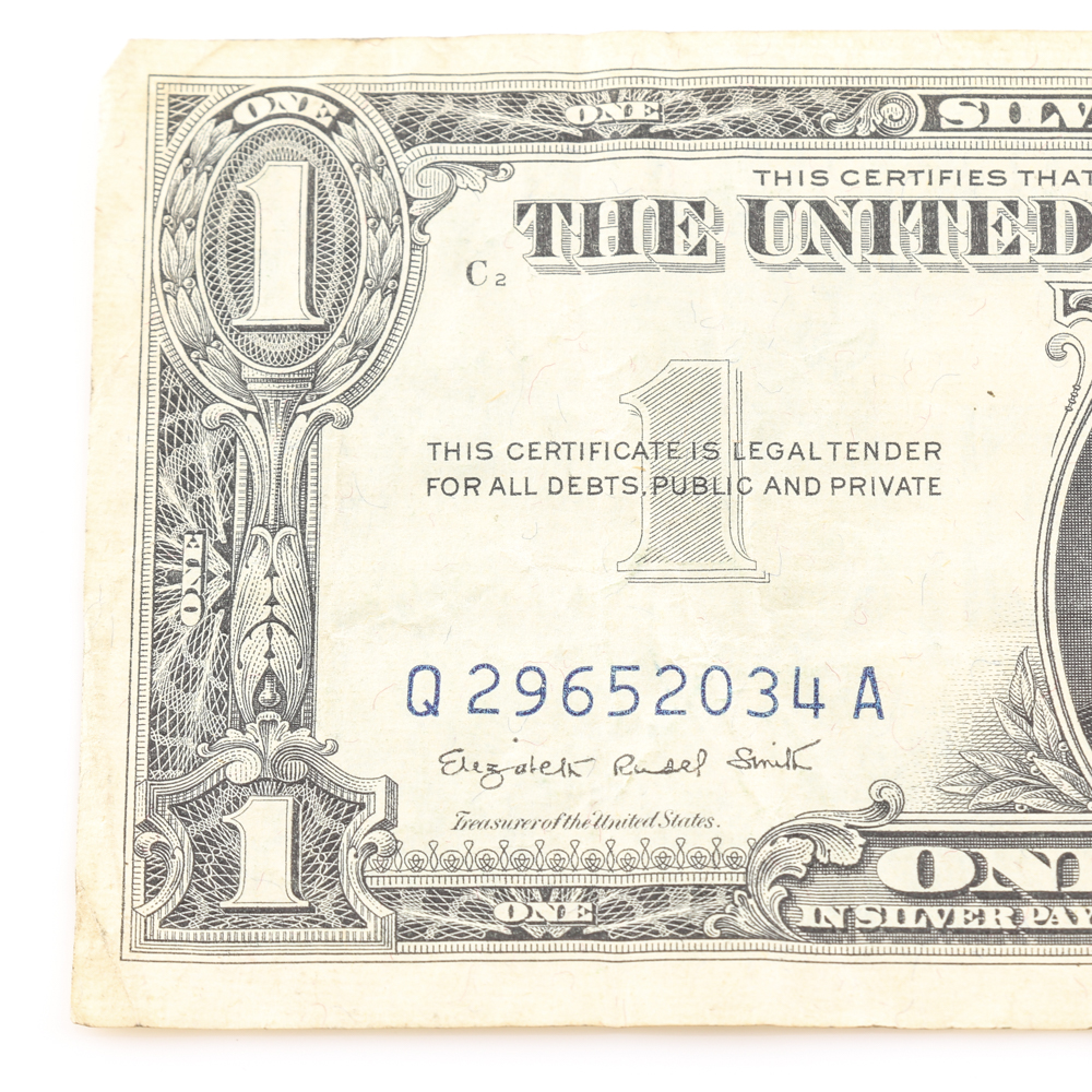 Group of (49) Series 1935 and 1957 Blue Seal $1 Silver Certificates