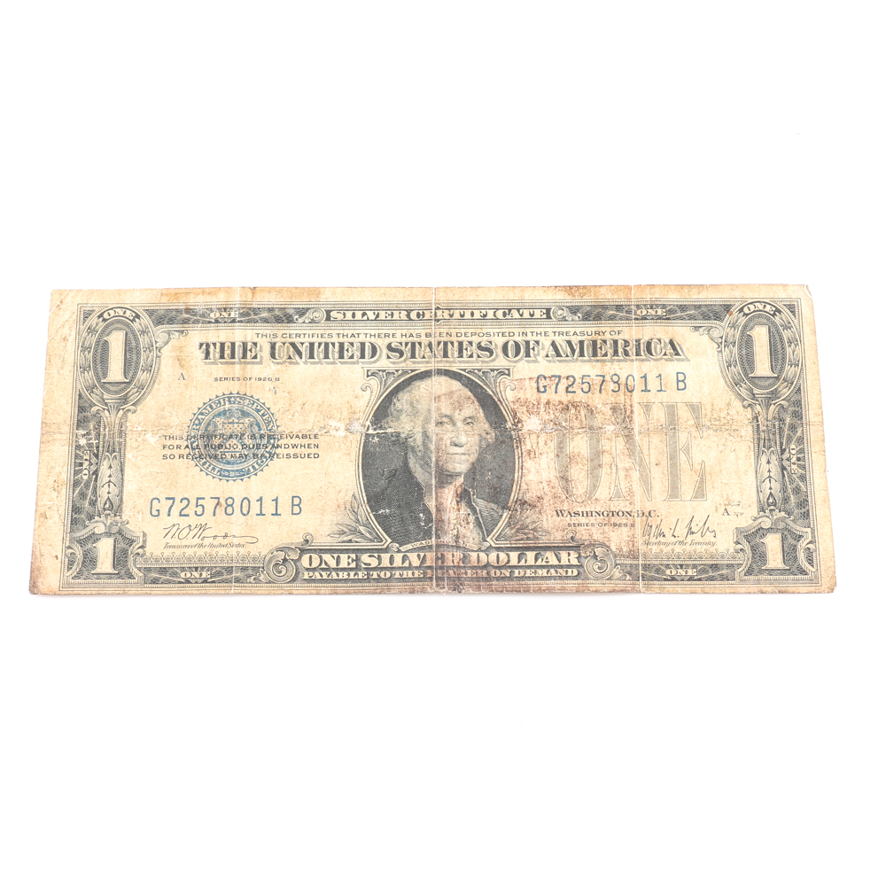 Series 1928-B Blue Seal $1 Silver Certificate
